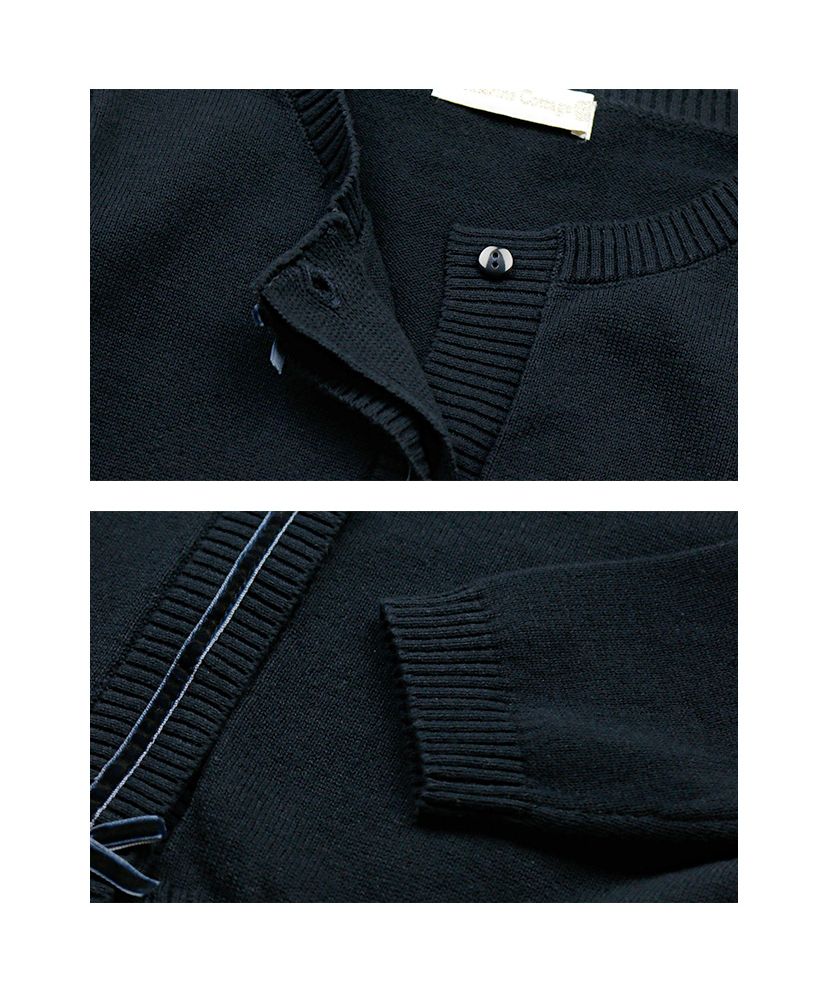 キャサリンコテージ Catherine Cottage 綿100%コンシールボタンカーディガン