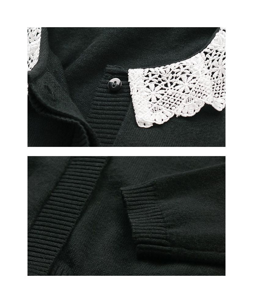 キャサリンコテージ Catherine Cottage 綿100%コンシールボタンカーディガン