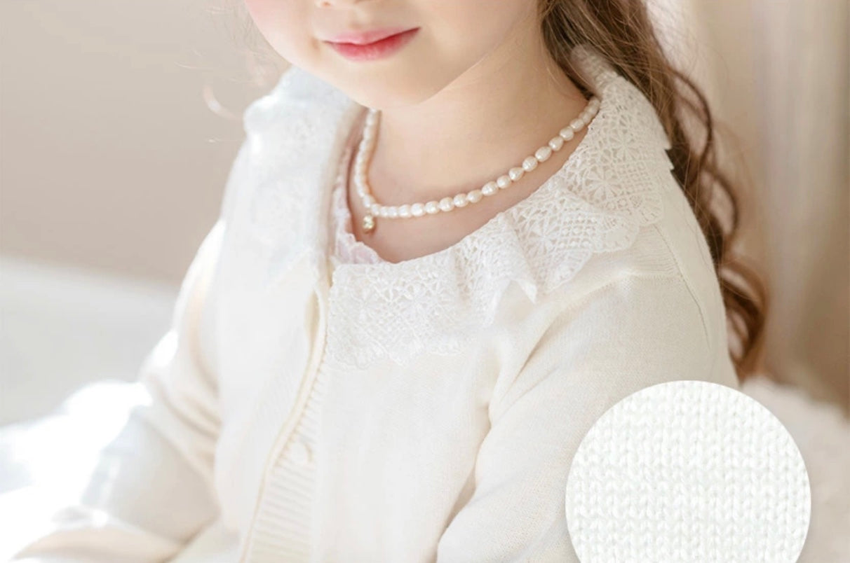 キャサリンコテージ Catherine Cottage 綿100%コンシールボタンカーディガン