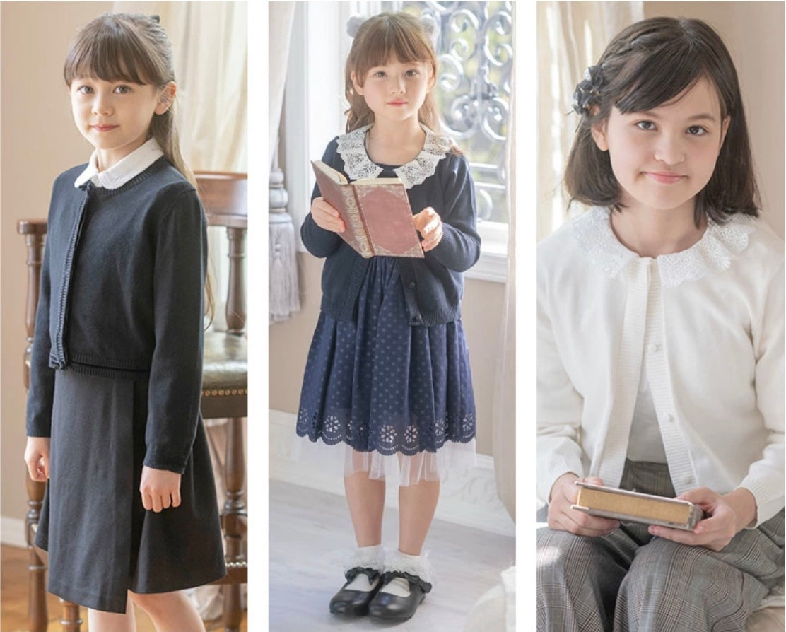 キャサリンコテージ Catherine Cottage 綿100%コンシールボタンカーディガン