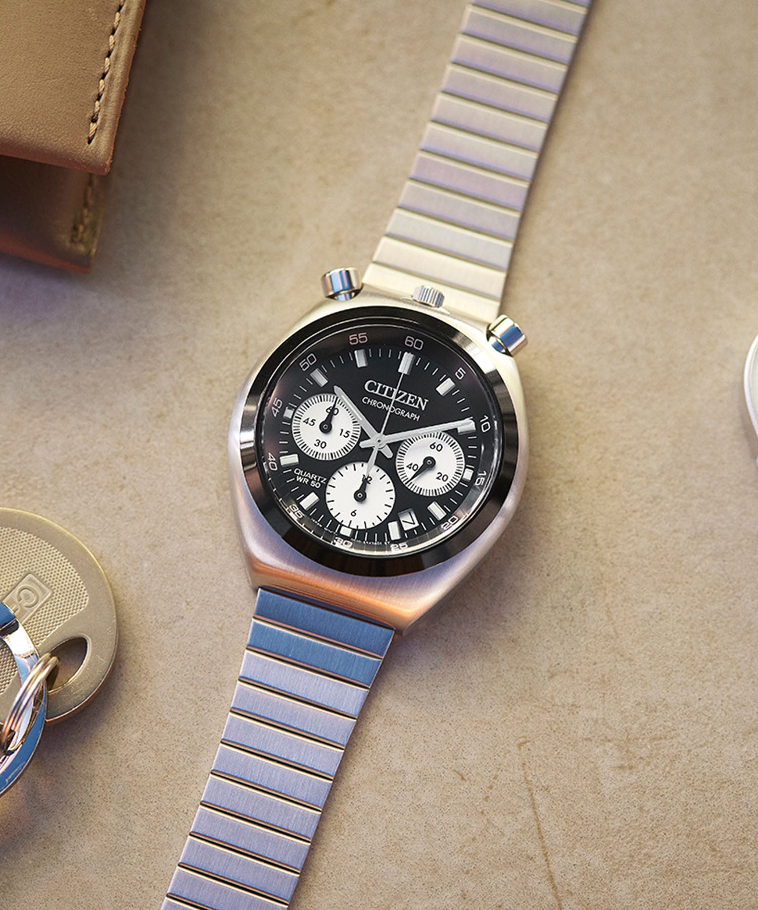 シチズンレコードレーベル CITIZEN COLLECTION RECORD LABEL 【特定店限定モデル】RECORD LABEL TSUNO CHRONO ブラック
