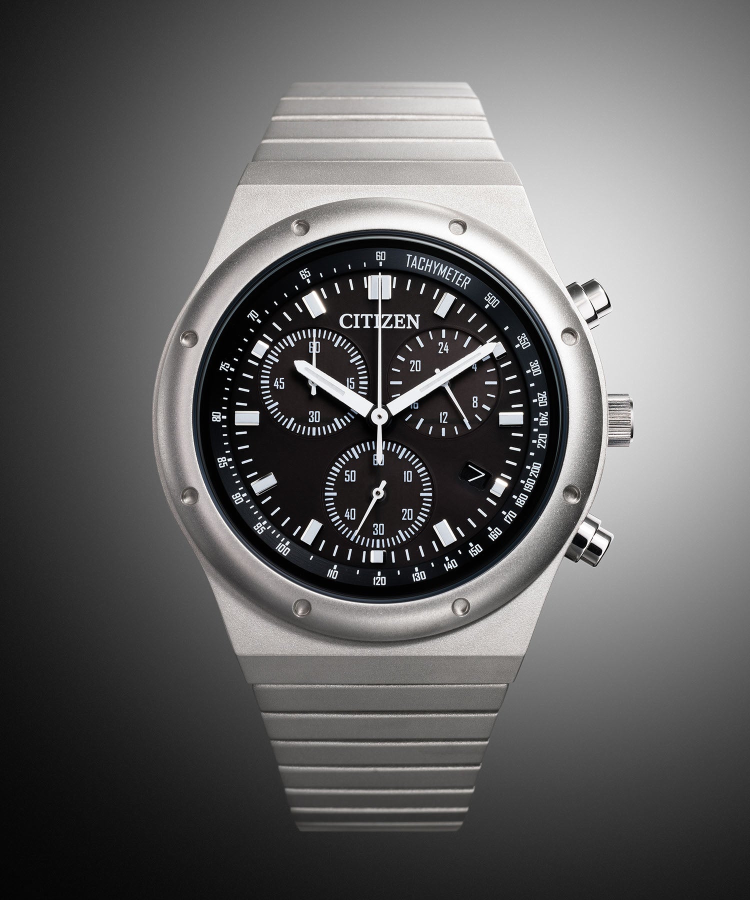 シチズンレコードレーベル CITIZEN COLLECTION RECORD LABEL RECORD LABEL エコ・ドライブ 1984 chronograph 特定店取扱いモデル ブラック