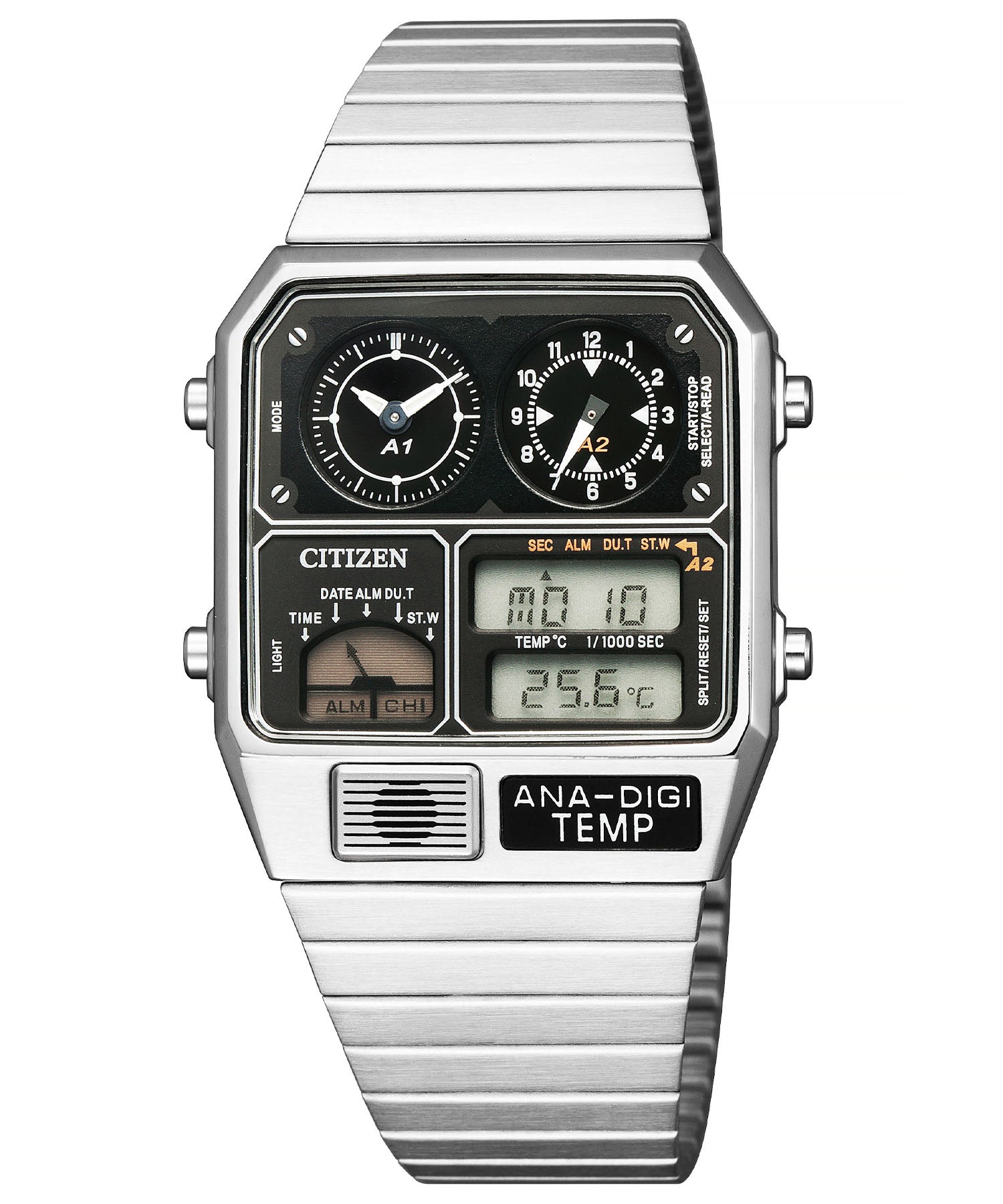シチズンレコードレーベル CITIZEN COLLECTION RECORD LABEL RECORDLABELアナデジテンプ特定店取扱いモデルJG2101ー78E