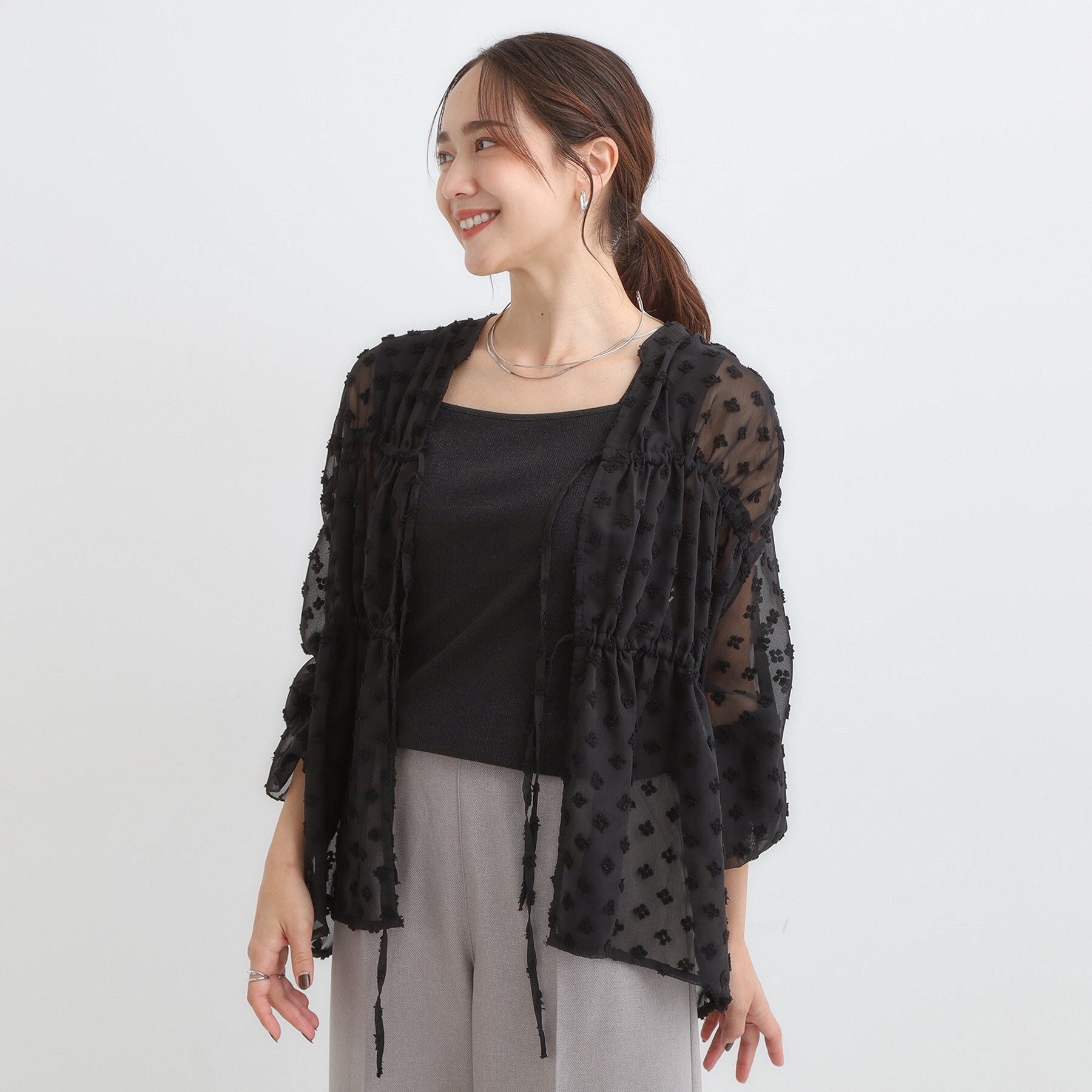 キューティーブロンド Cutie Blonde シアードビーシャーリングブラウス (オフホワイト(003)) オフホワイト(003)