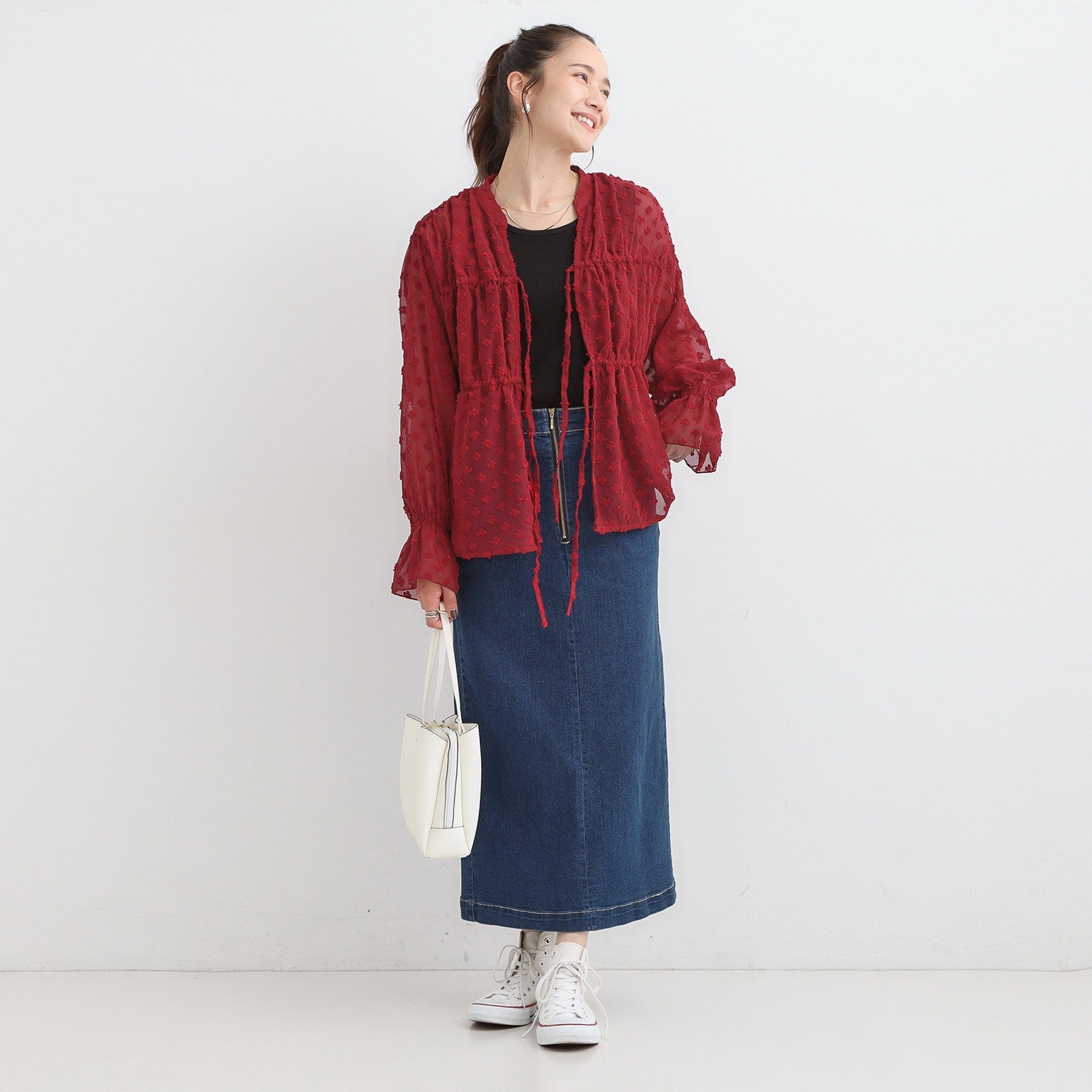 キューティーブロンド Cutie Blonde シアードビーシャーリングブラウス (オフホワイト(003)) オフホワイト(003)