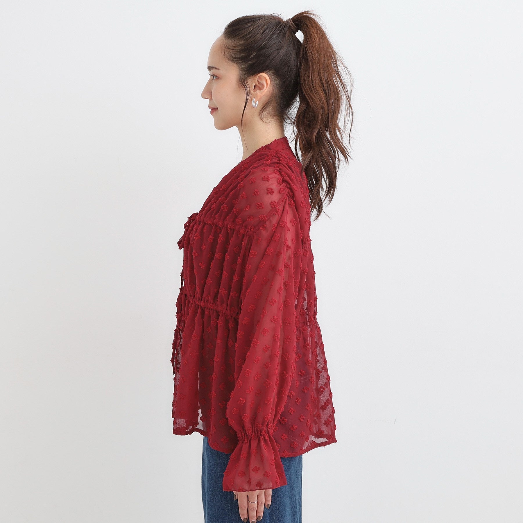 キューティーブロンド Cutie Blonde シアードビーシャーリングブラウス (オフホワイト(003)) オフホワイト(003)