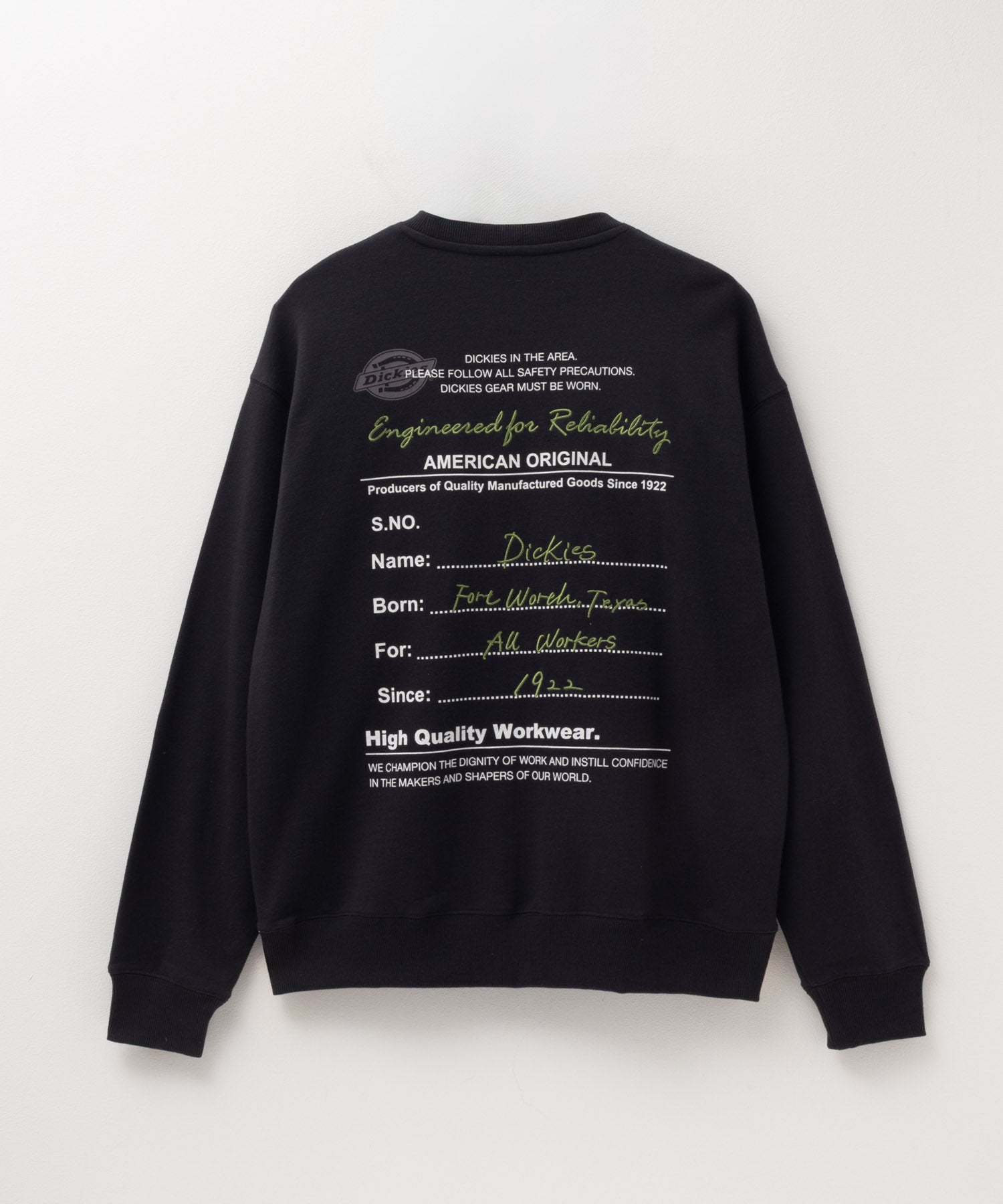 ディッキーズ Dickies 裏毛刺繍クルーネック (アッシュ) アッシュ
