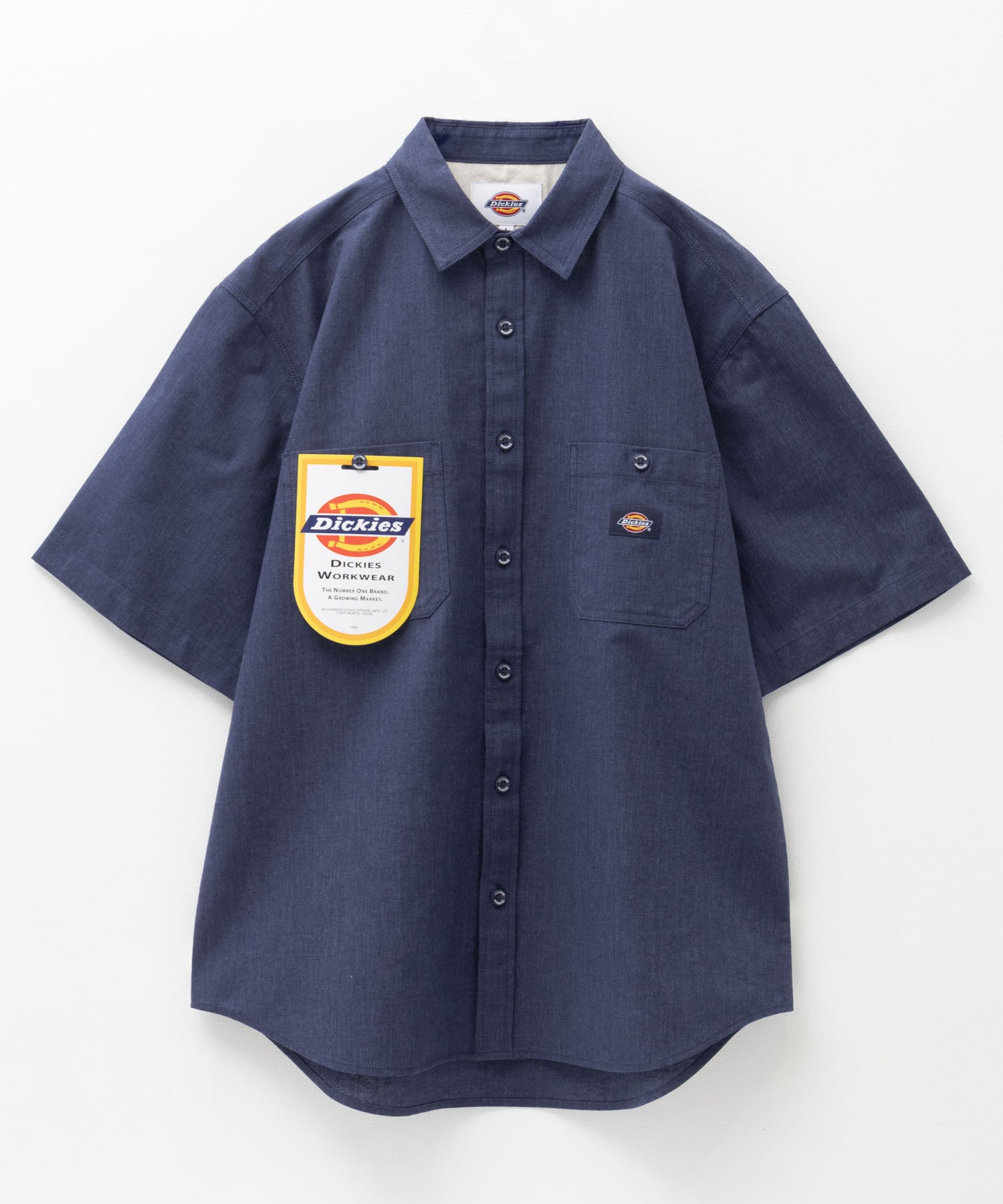 ディッキーズ Dickies ワークシャツ (ネイビー) ネイビー