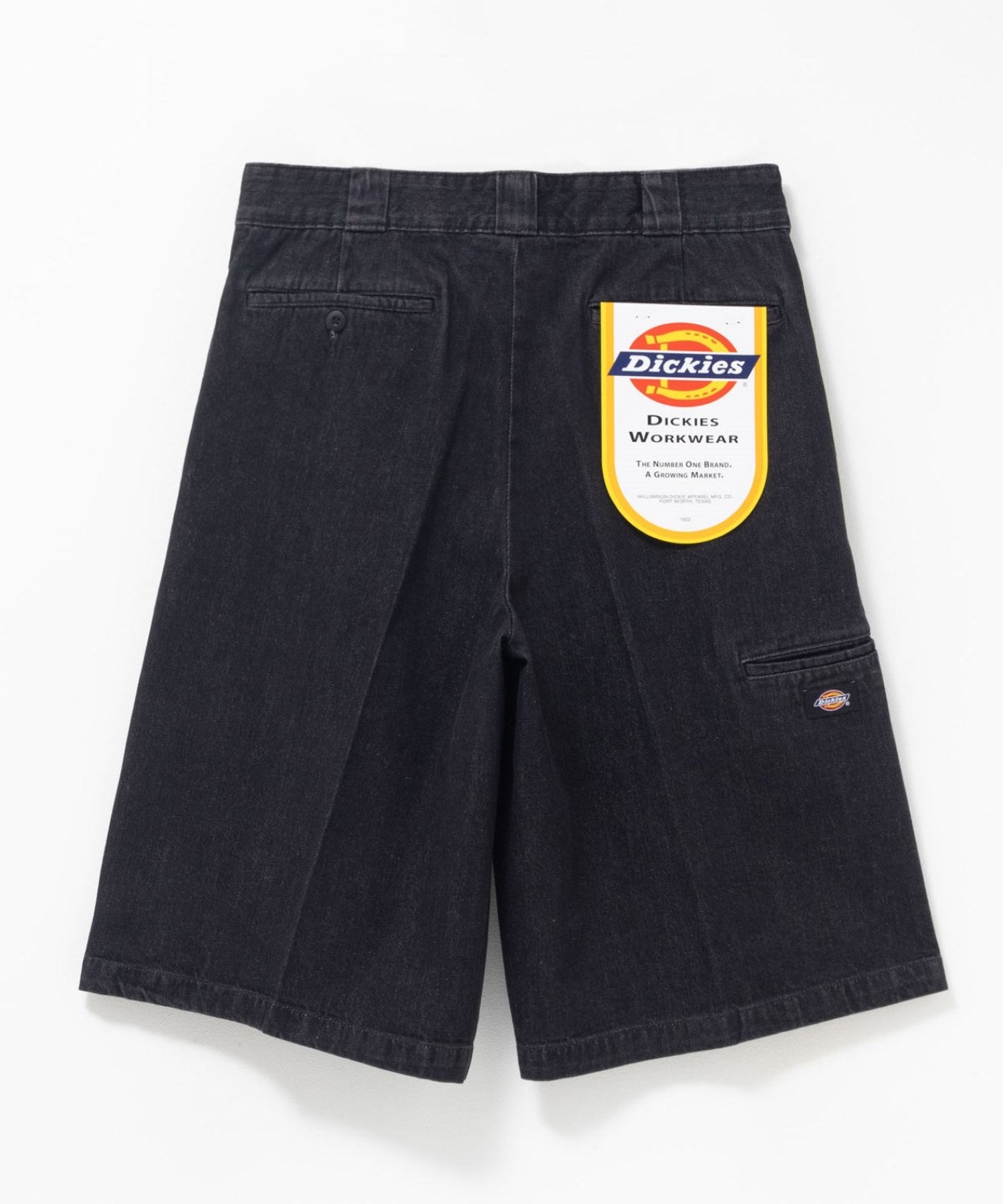 ディッキーズ Dickies ワイドルーズショートパンツ (ブラックデニム) ブラックデニム