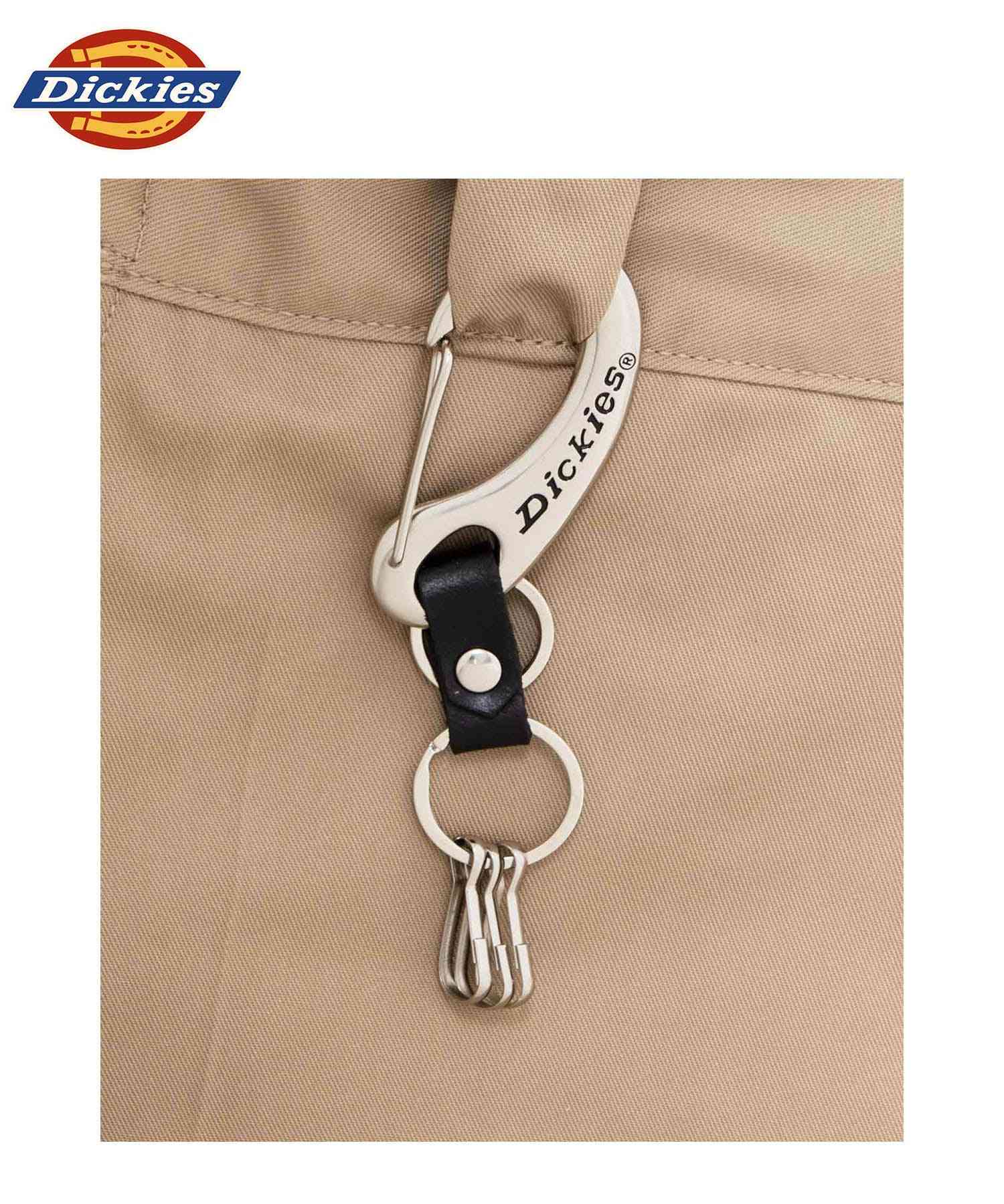 ディッキーズ Dickies カラビナキーホルダー (シルバー×レッド) シルバー×レッド