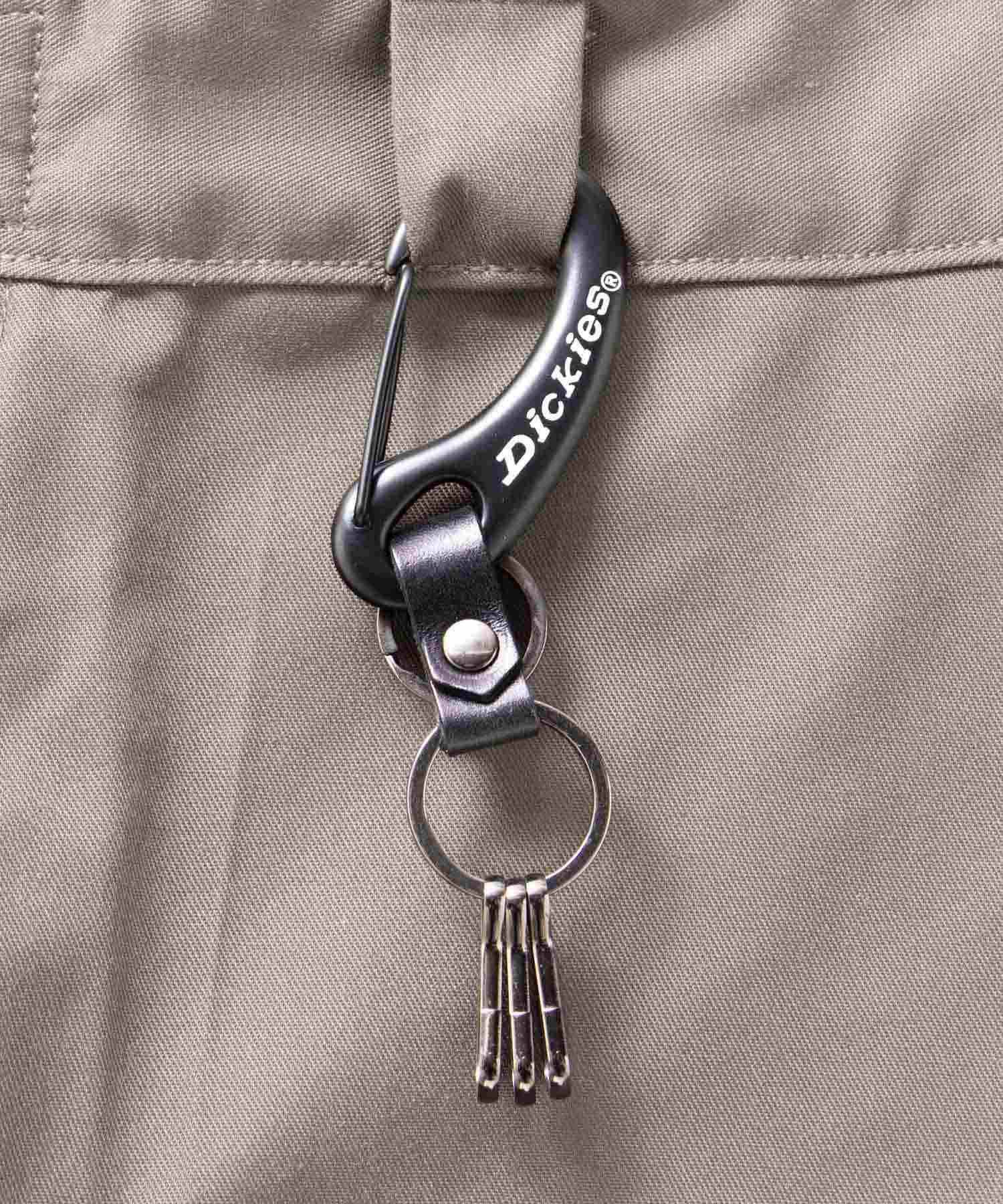 ディッキーズ Dickies カラビナキーホルダー (シルバー×レッド) シルバー×レッド