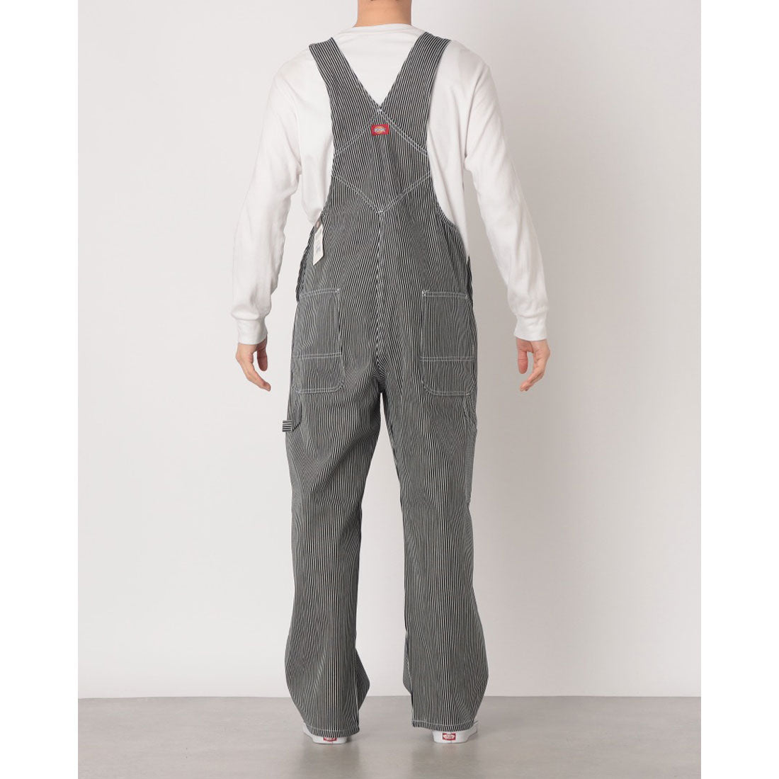 ディッキーズ Dickies ヒッコリーストライプ ビブ オーバーオール サロペット (股下30インチ) (Hストライプ) Hストライプ