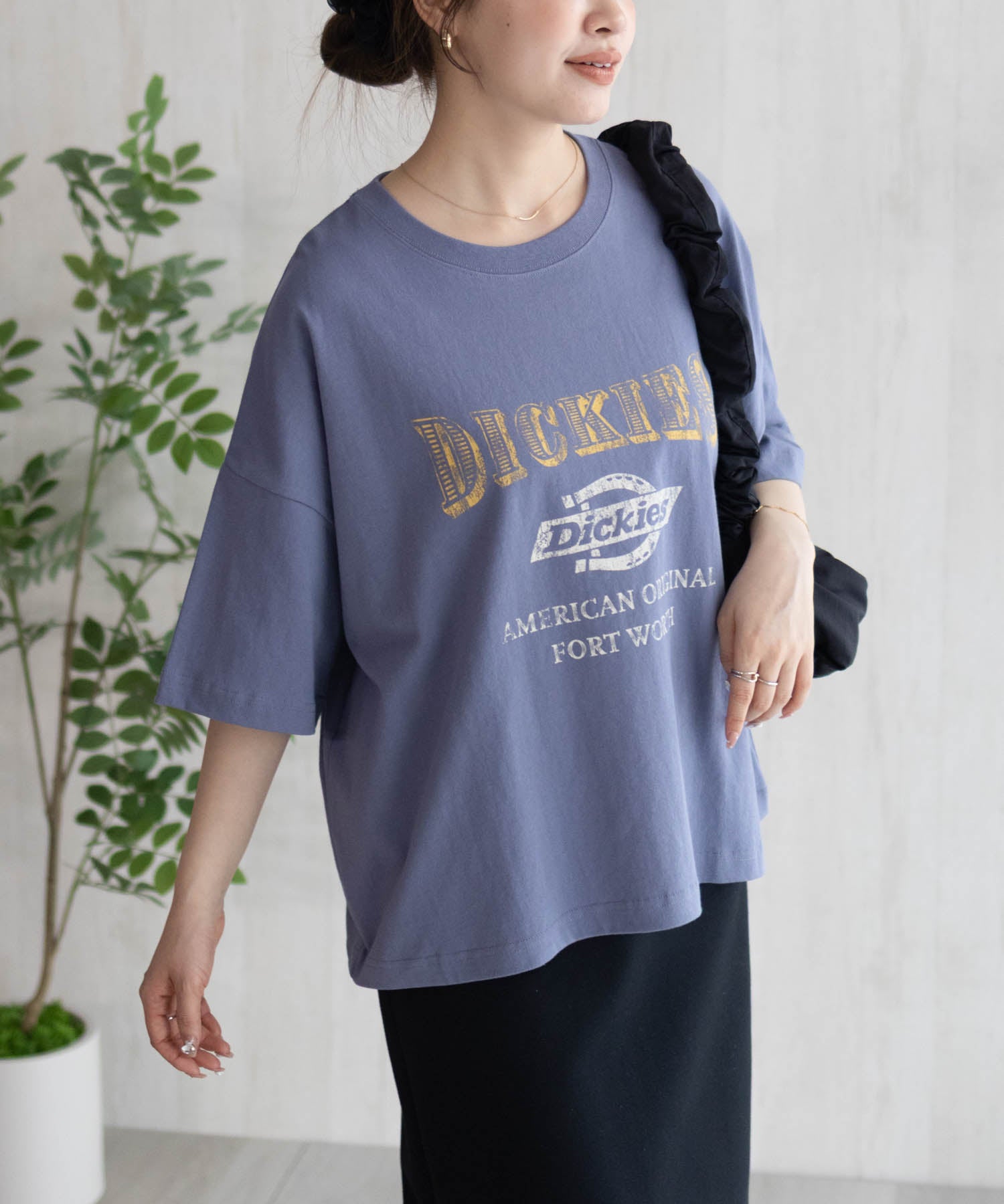 ディッキーズ Dickies バイオ加工カレッジTシャツ (レッド) レッド