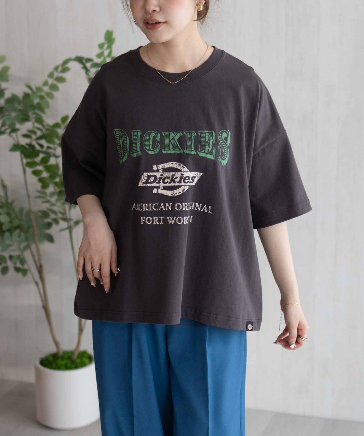 ディッキーズ Dickies バイオ加工カレッジTシャツ (レッド) レッド