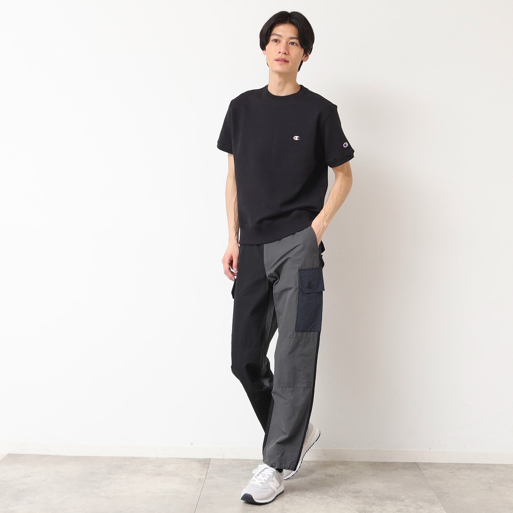 デッサン Dessin 製品洗い配色パンツ (カーキ(027)) カーキ(027)