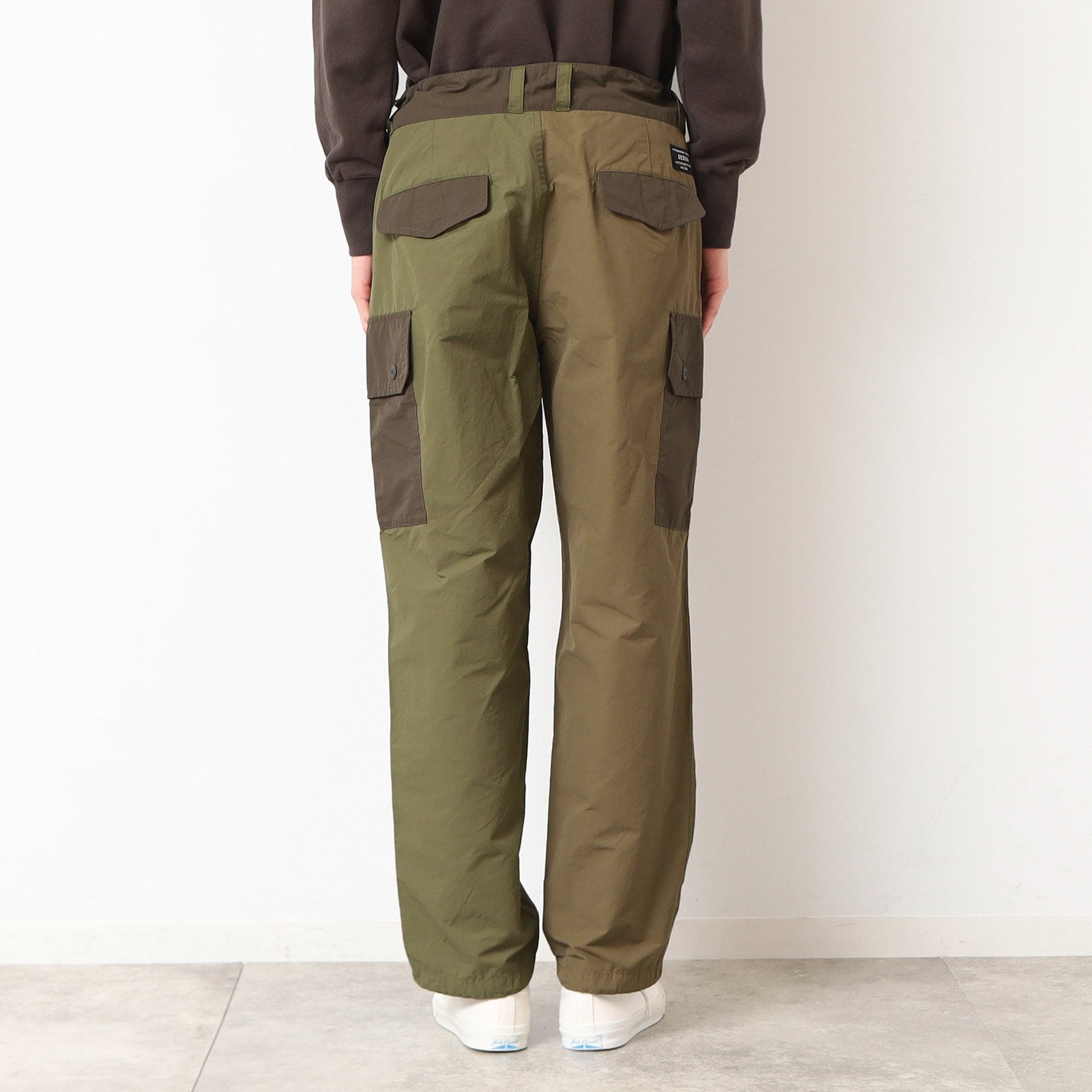 デッサン Dessin 製品洗い配色パンツ (カーキ(027)) カーキ(027)