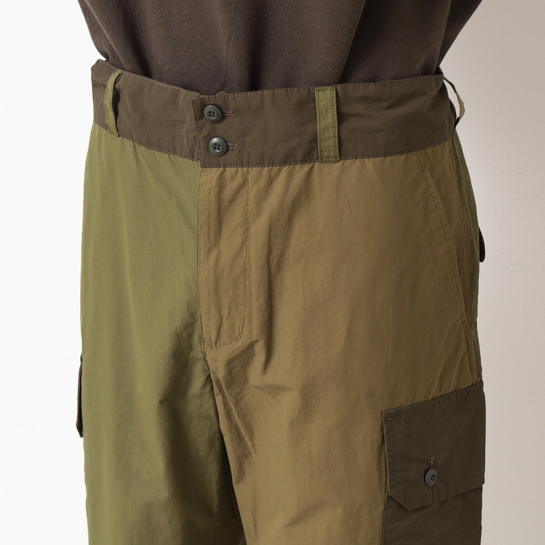 デッサン Dessin 製品洗い配色パンツ (カーキ(027)) カーキ(027)