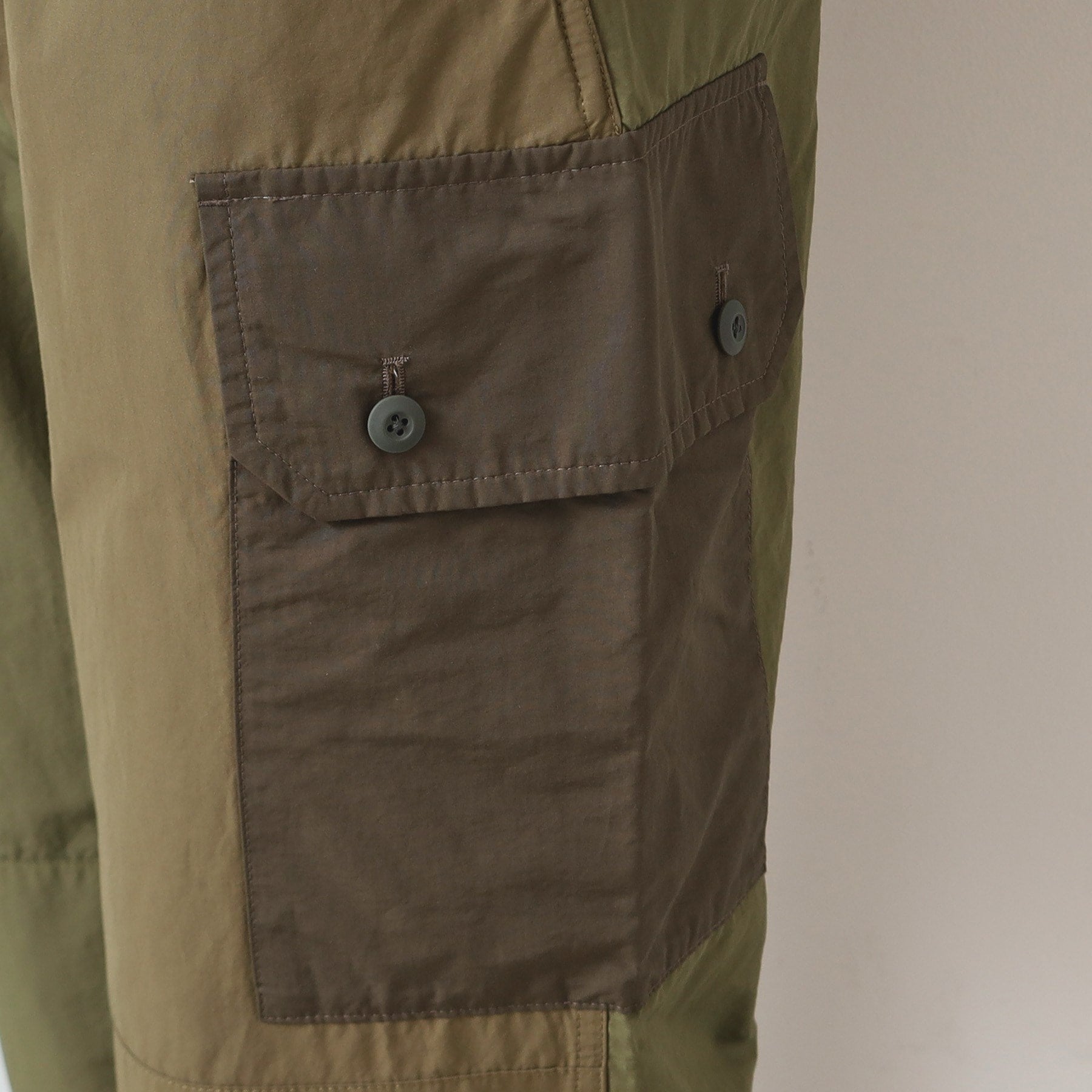 デッサン Dessin 製品洗い配色パンツ (カーキ(027)) カーキ(027)