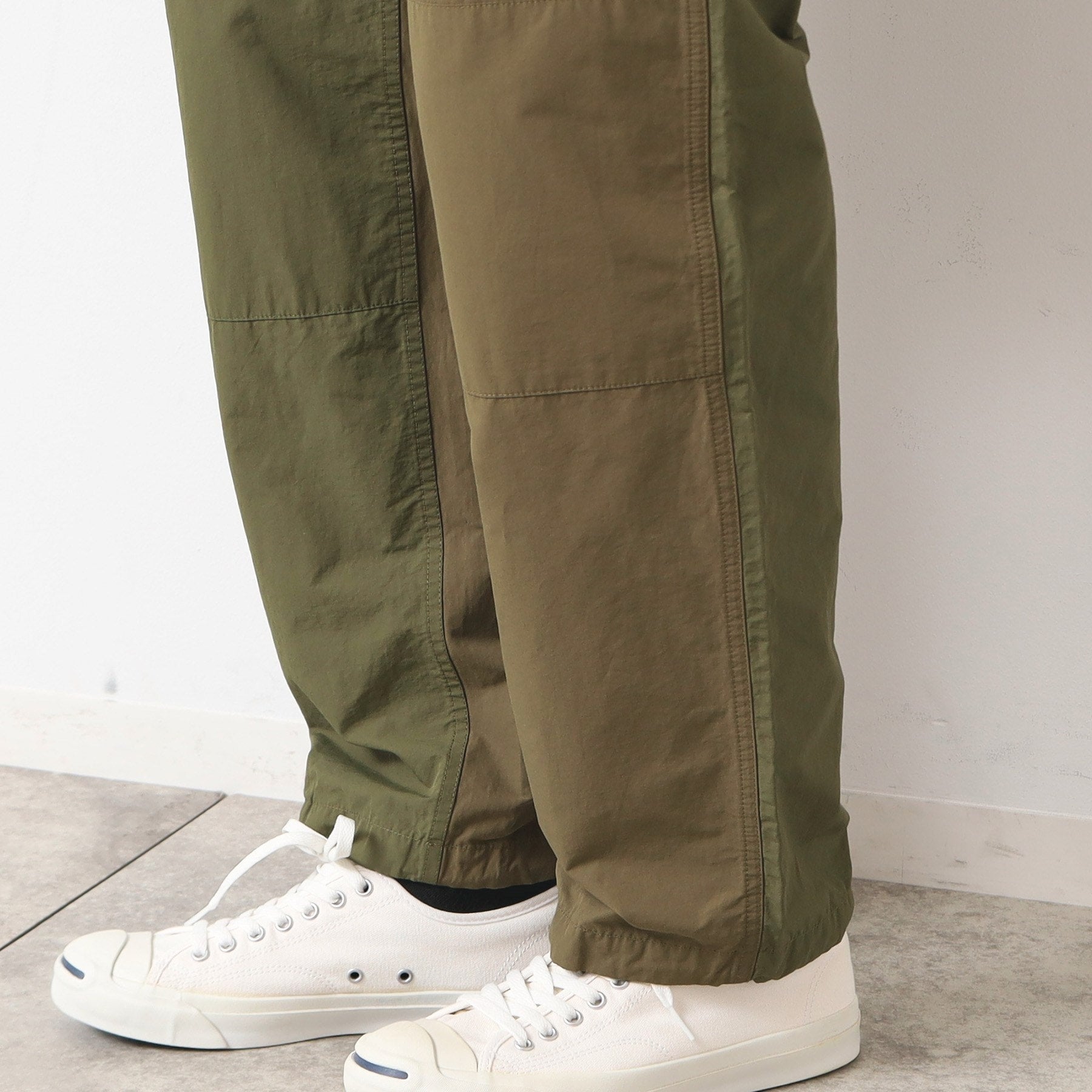 デッサン Dessin 製品洗い配色パンツ (カーキ(027)) カーキ(027)