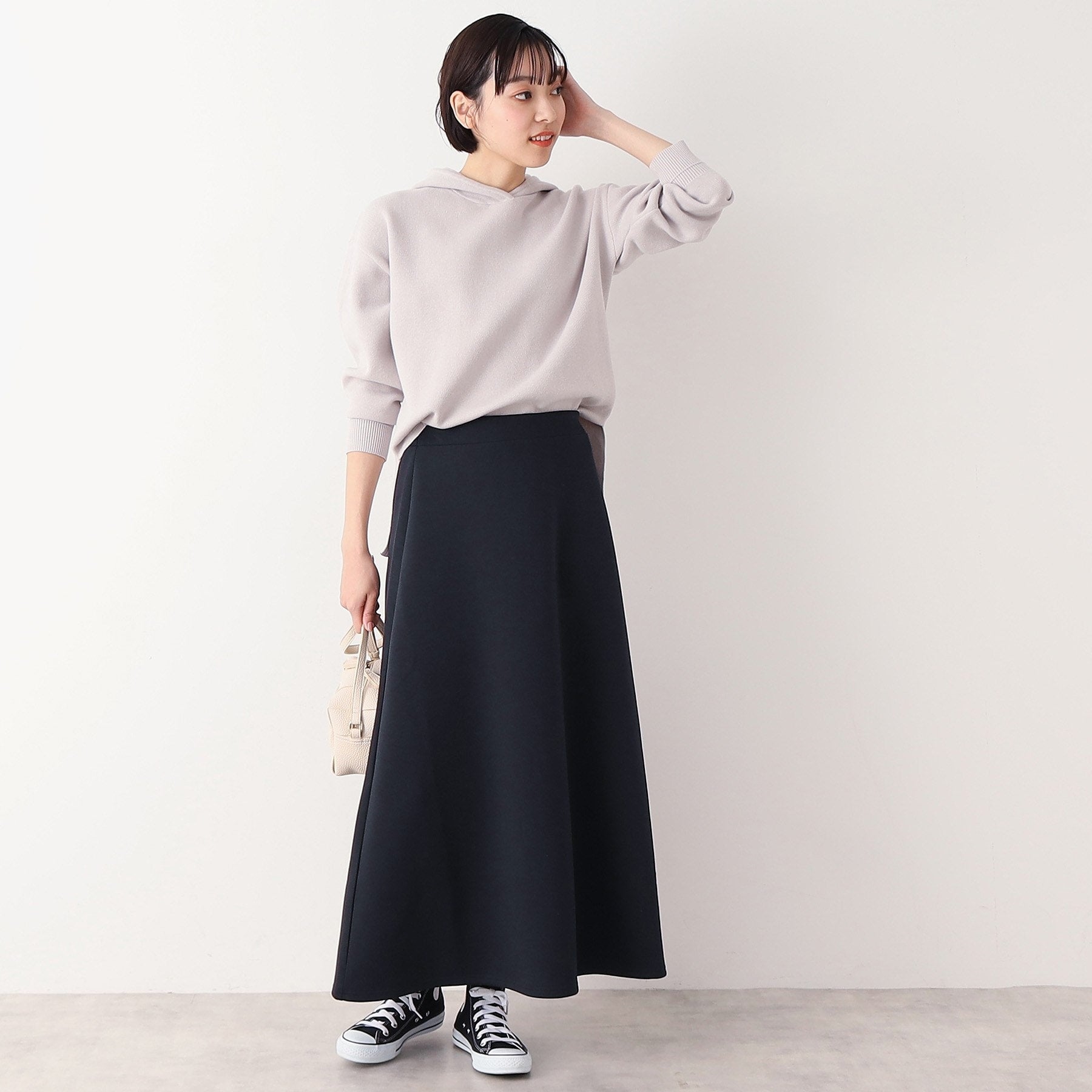 デッサン Dessin 【ウエストゴム・洗える】ダンボールジャージマーメイドスカート(S~L) (チャコールグレー(014)) チャコールグレー(014)