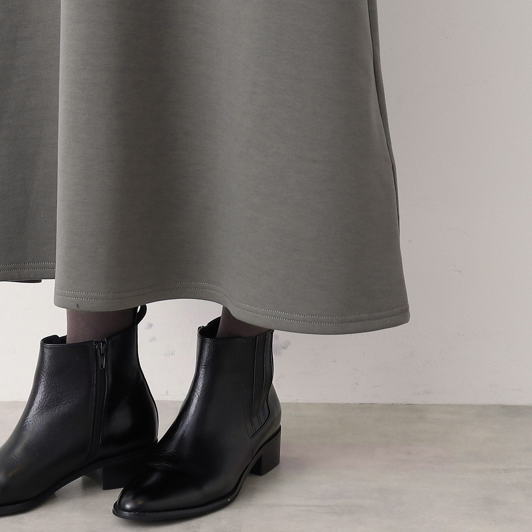 デッサン Dessin 【ウエストゴム・洗える】ダンボールジャージマーメイドスカート(S~L) (チャコールグレー(014)) チャコールグレー(014)