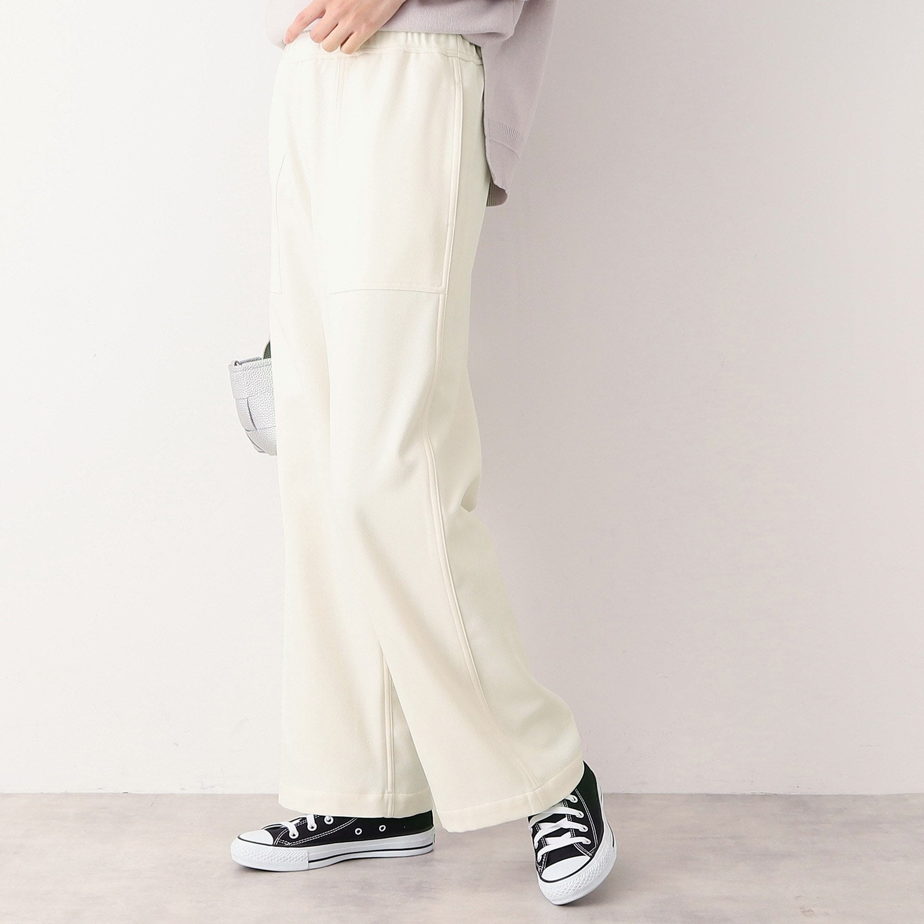 デッサン Dessin 【ウエストゴム・裏付き・洗える】アウトポケット付きパンツ(XS~L) (グレー(012)) グレー(012)