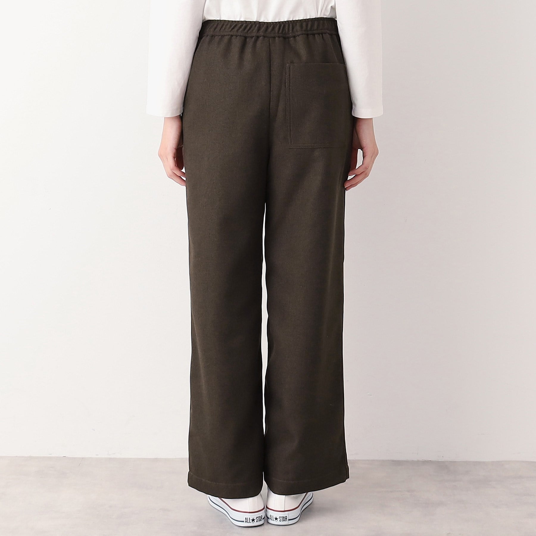 デッサン Dessin 【ウエストゴム・裏付き・洗える】アウトポケット付きパンツ(XS~L) (グレー(012)) グレー(012)