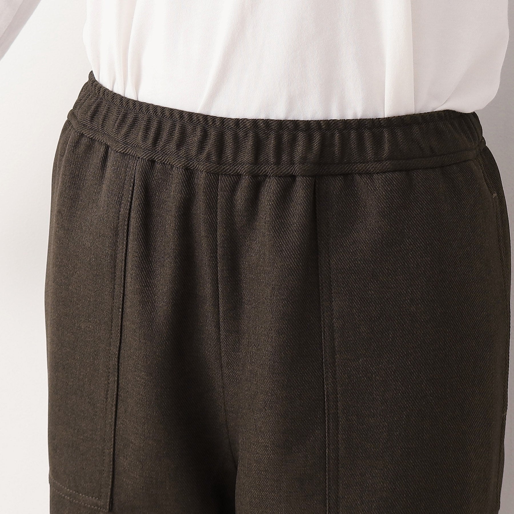 デッサン Dessin 【ウエストゴム・裏付き・洗える】アウトポケット付きパンツ(XS~L) (グレー(012)) グレー(012)