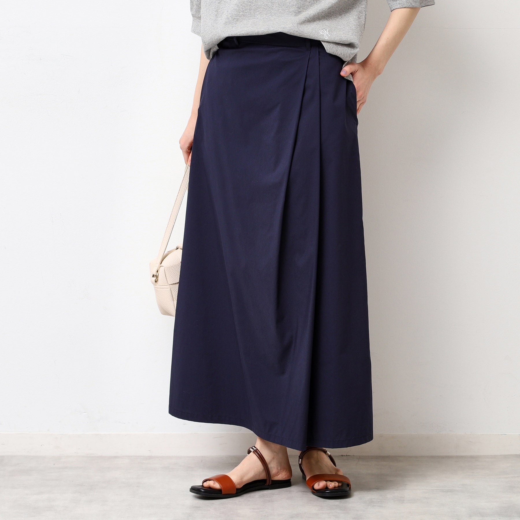 デッサン Dessin サイドタックロングスカート(S~L) (ネイビー(094)) ネイビー(094)