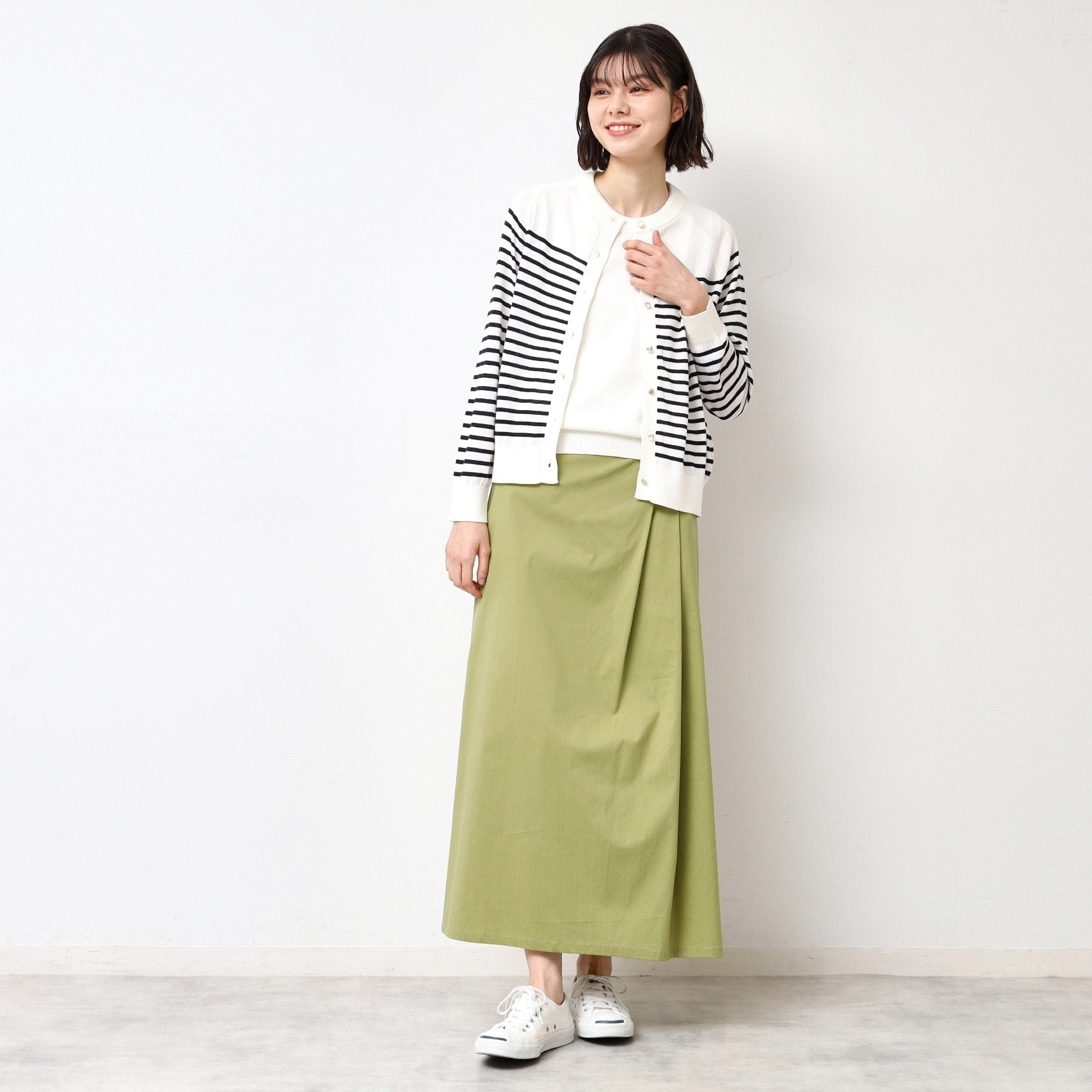 デッサン Dessin サイドタックロングスカート(S~L) (ネイビー(094)) ネイビー(094)