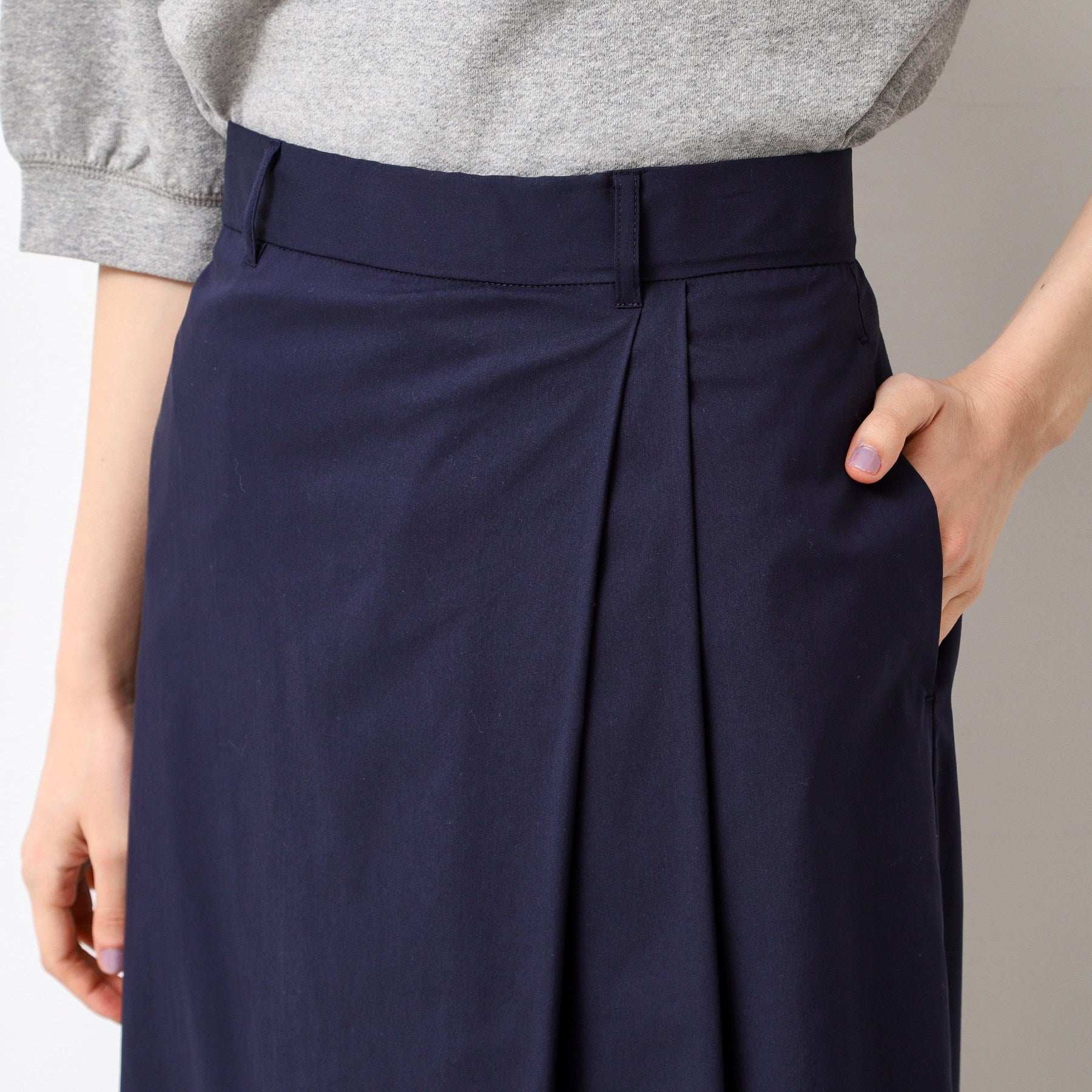 デッサン Dessin サイドタックロングスカート(S~L) (ネイビー(094)) ネイビー(094)