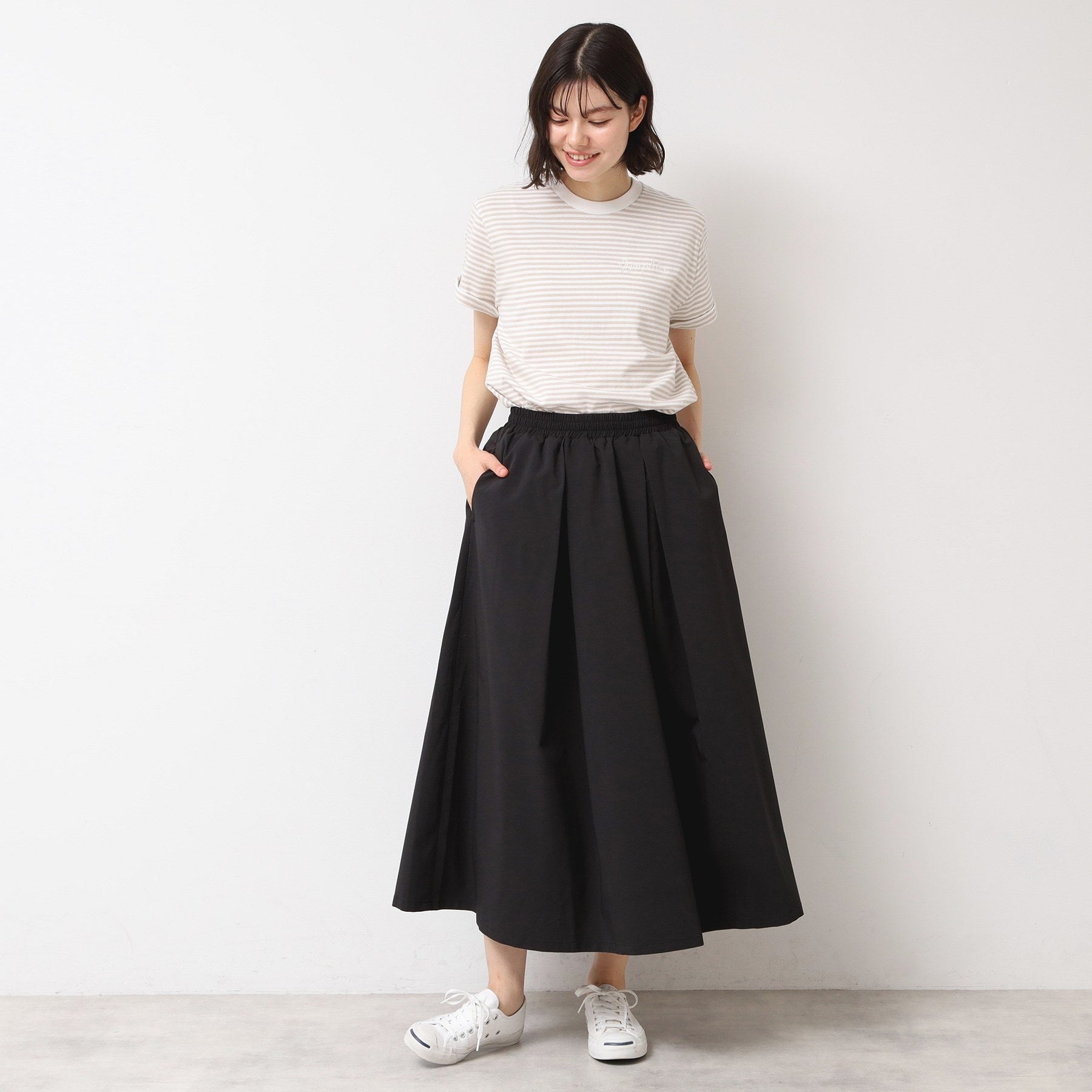 デッサン Dessin 【撥水】切り替えスカート (チャコールグレー(014)) チャコールグレー(014)