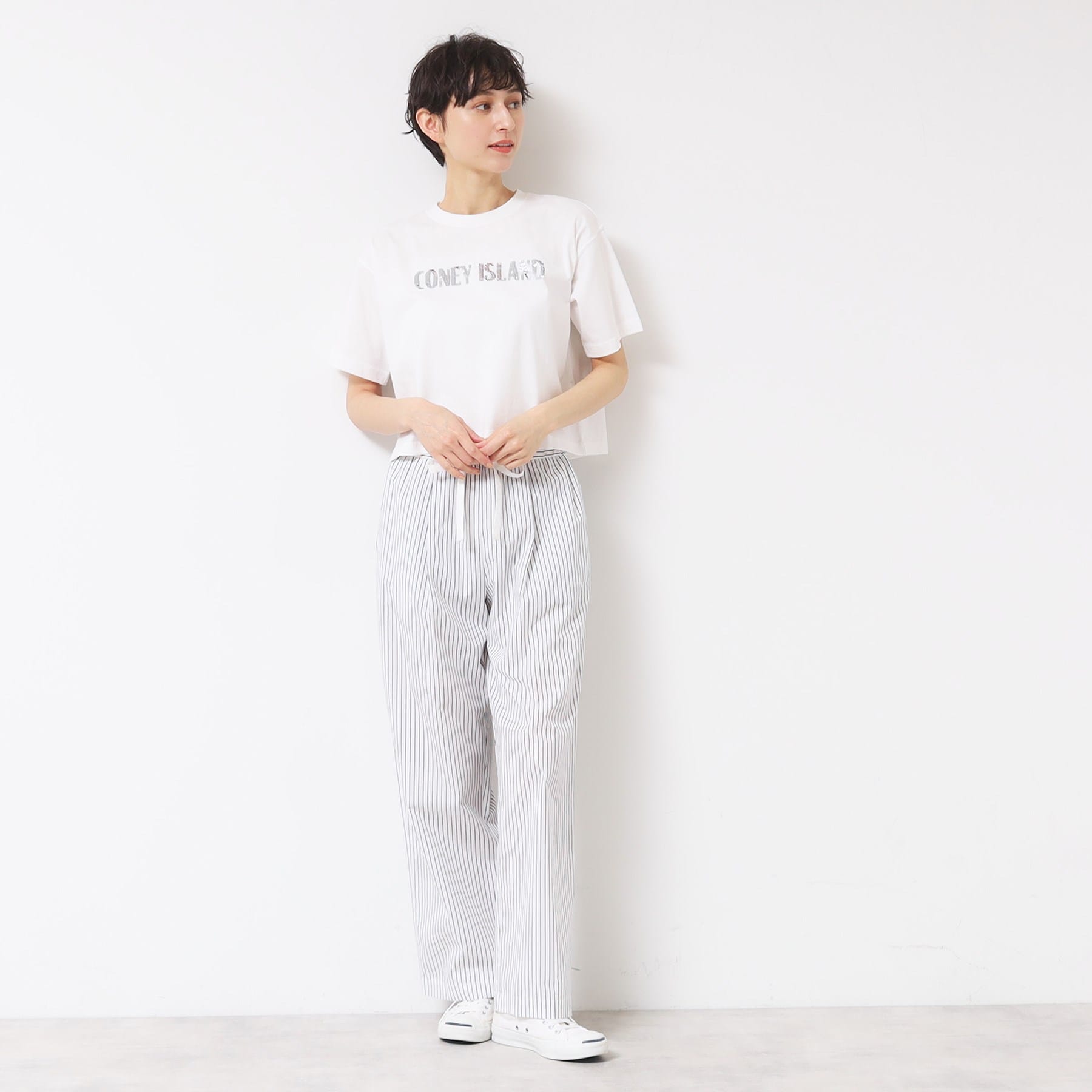 デッサン Dessin スパンコールロゴTシャツ(XS~L) (ピンク(071)) ピンク(071)