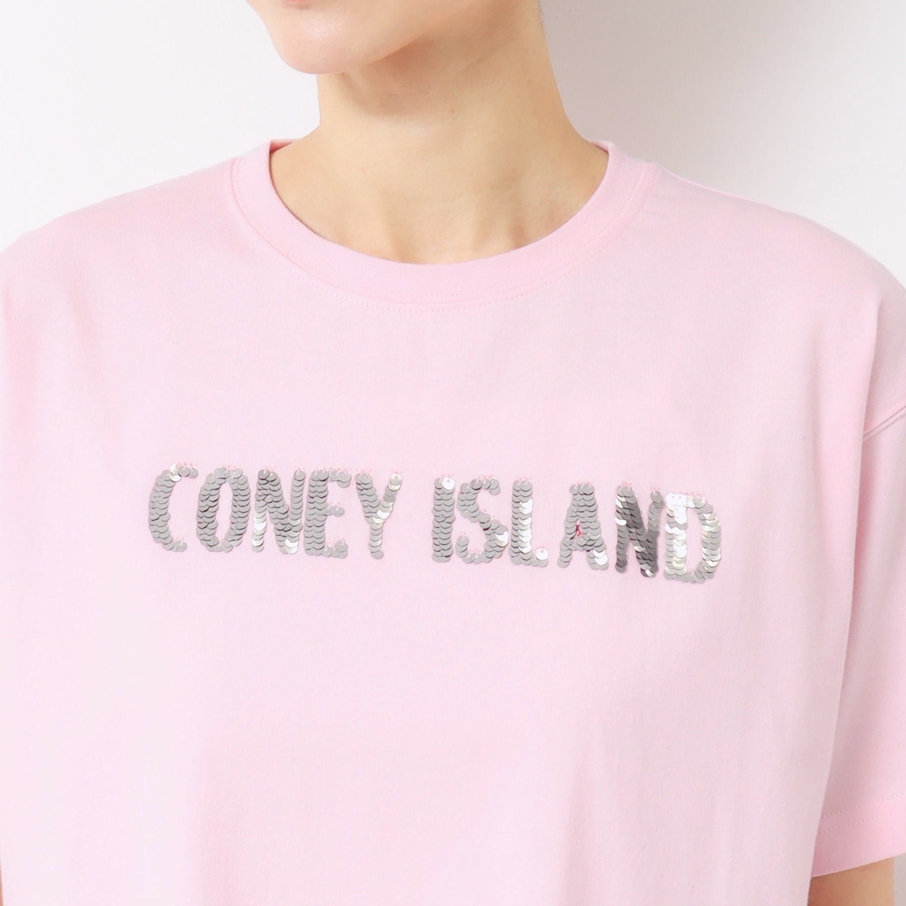 デッサン Dessin スパンコールロゴTシャツ(XS~L) (ピンク(071)) ピンク(071)