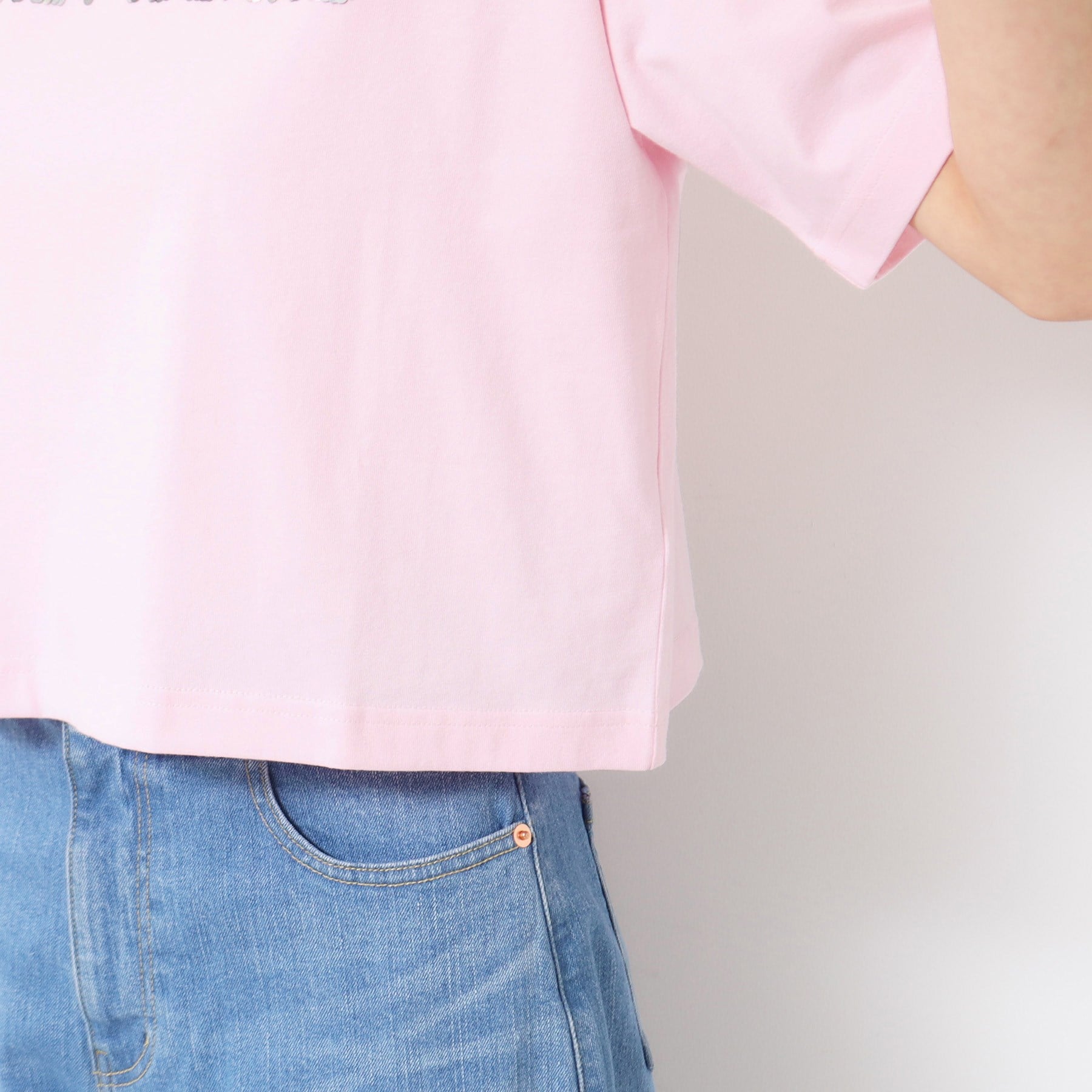 デッサン Dessin スパンコールロゴTシャツ(XS~L) (ピンク(071)) ピンク(071)