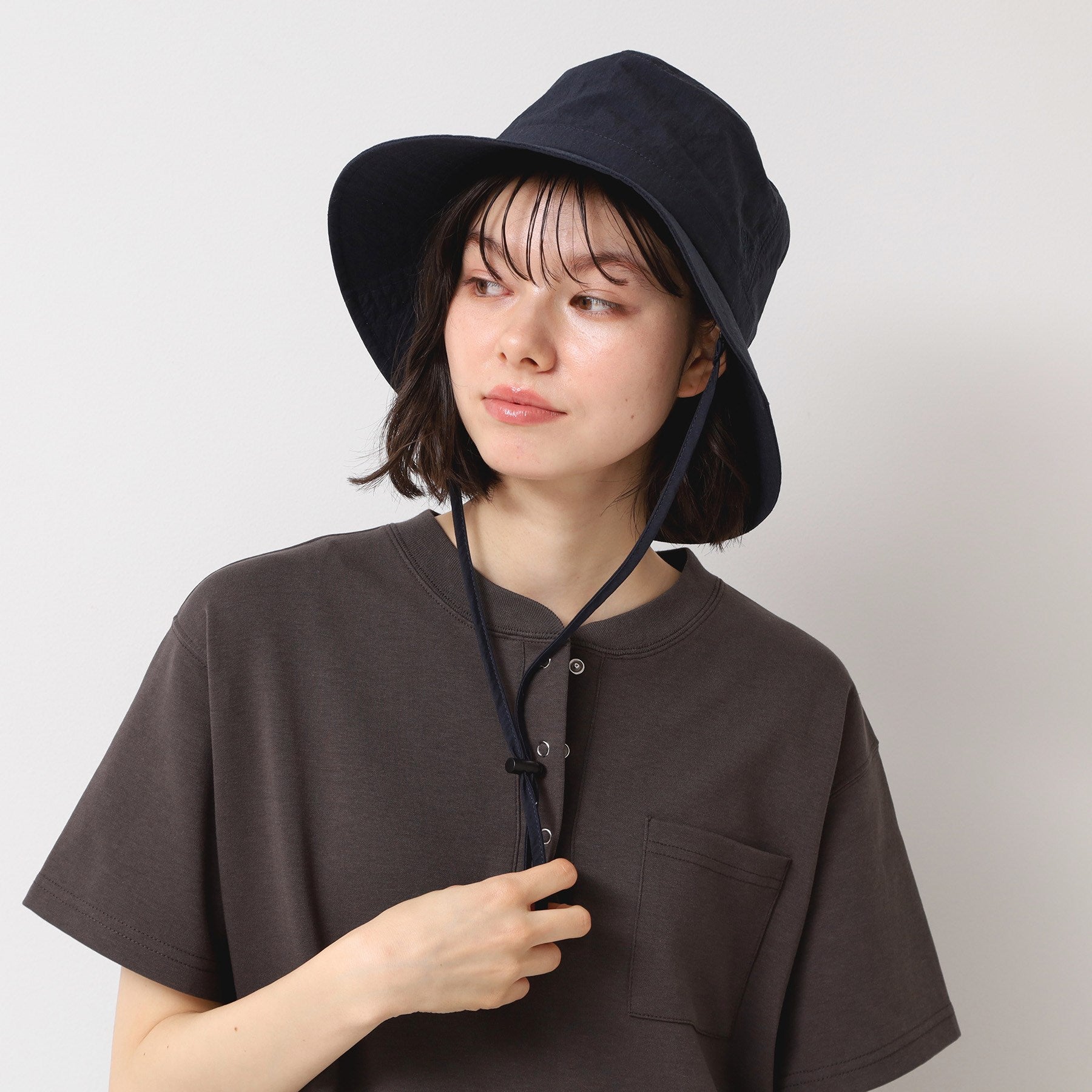 デッサン Dessin 【遮熱・接触冷感・UVカット】 サンシェード付HAT (チャコールグレー(013)) チャコールグレー(013)