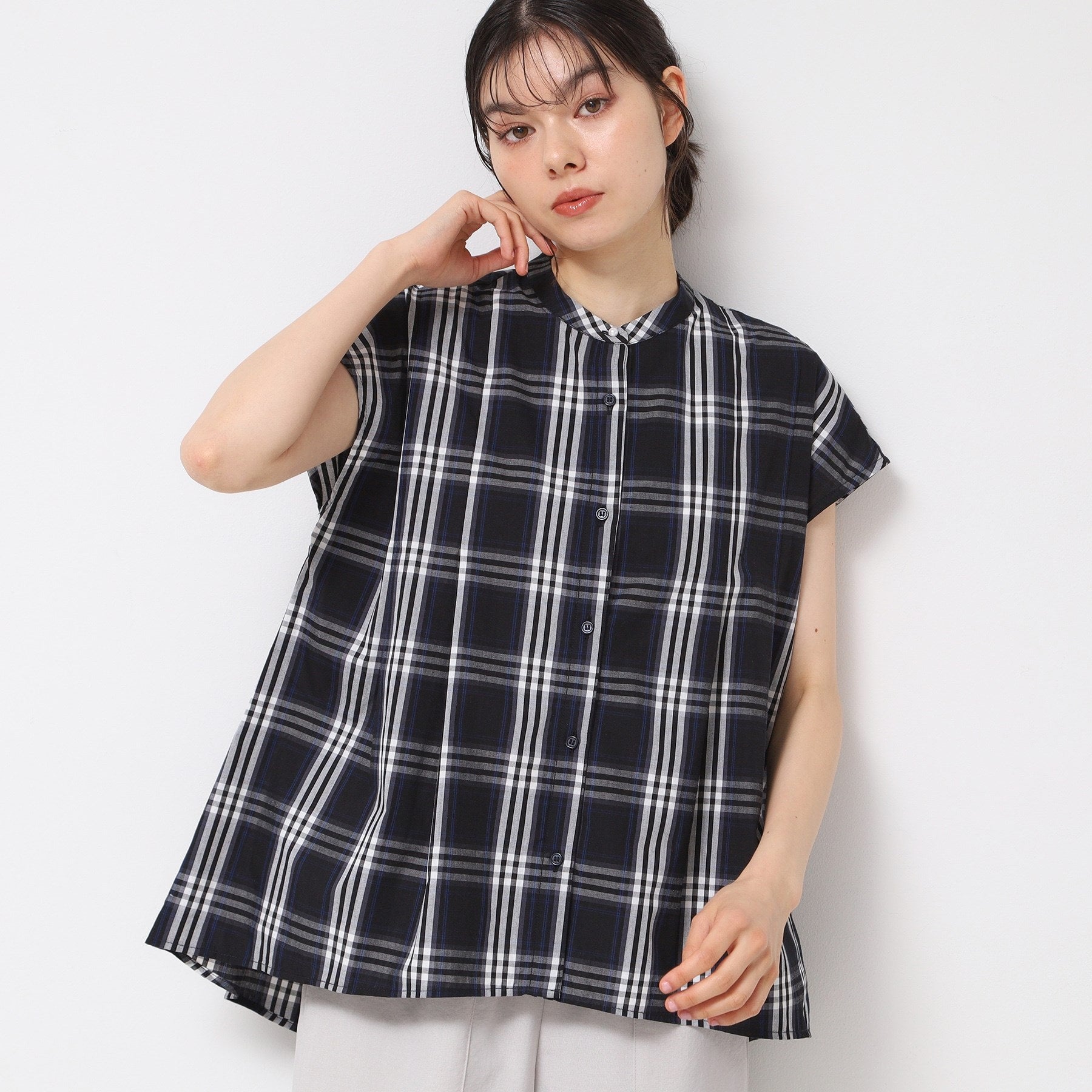 デッサン Dessin フレンチスリーブブラウス(XS~L) (ブルー(393)) ブルー(393)