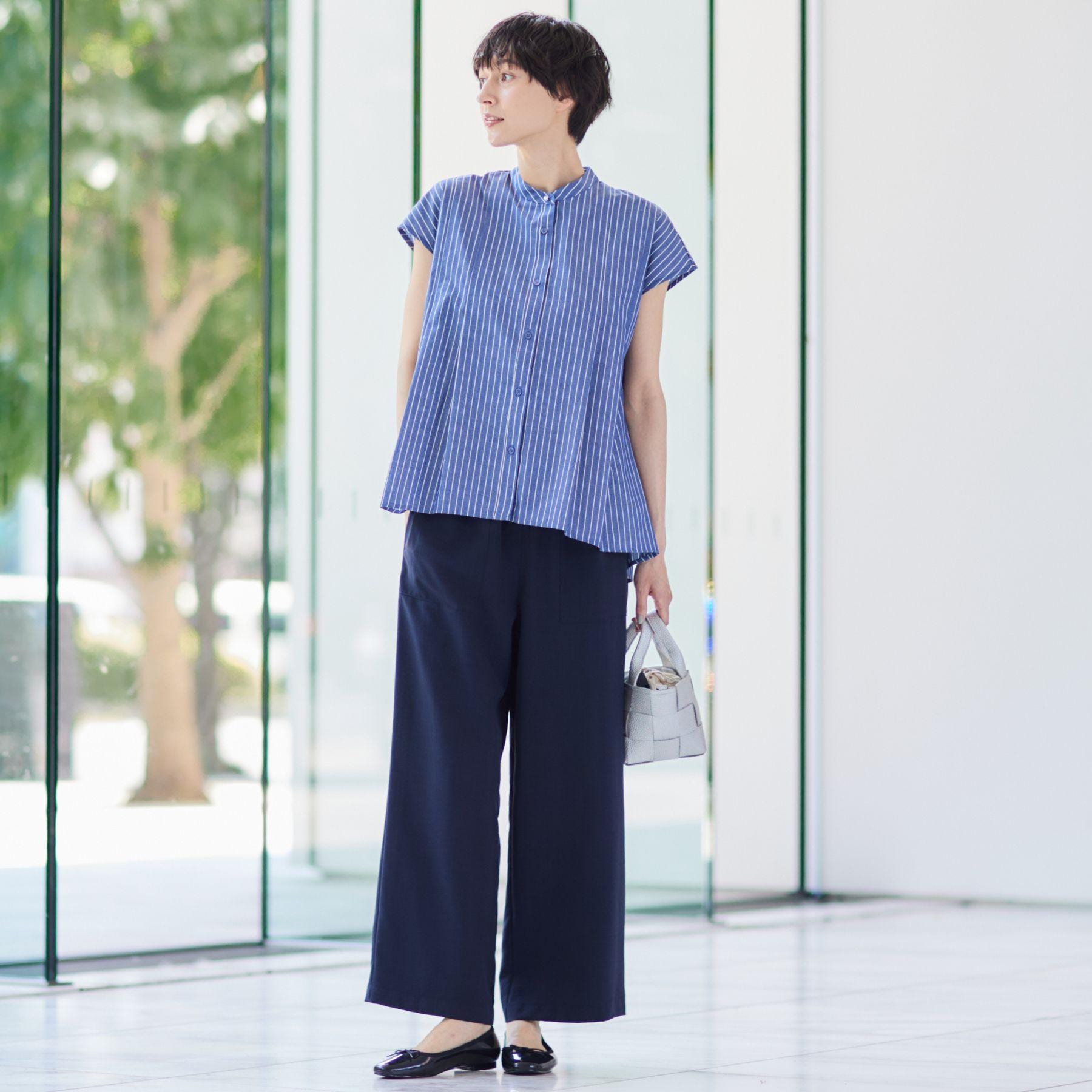 デッサン Dessin フレンチスリーブブラウス(XS~L) (ブルー(393)) ブルー(393)