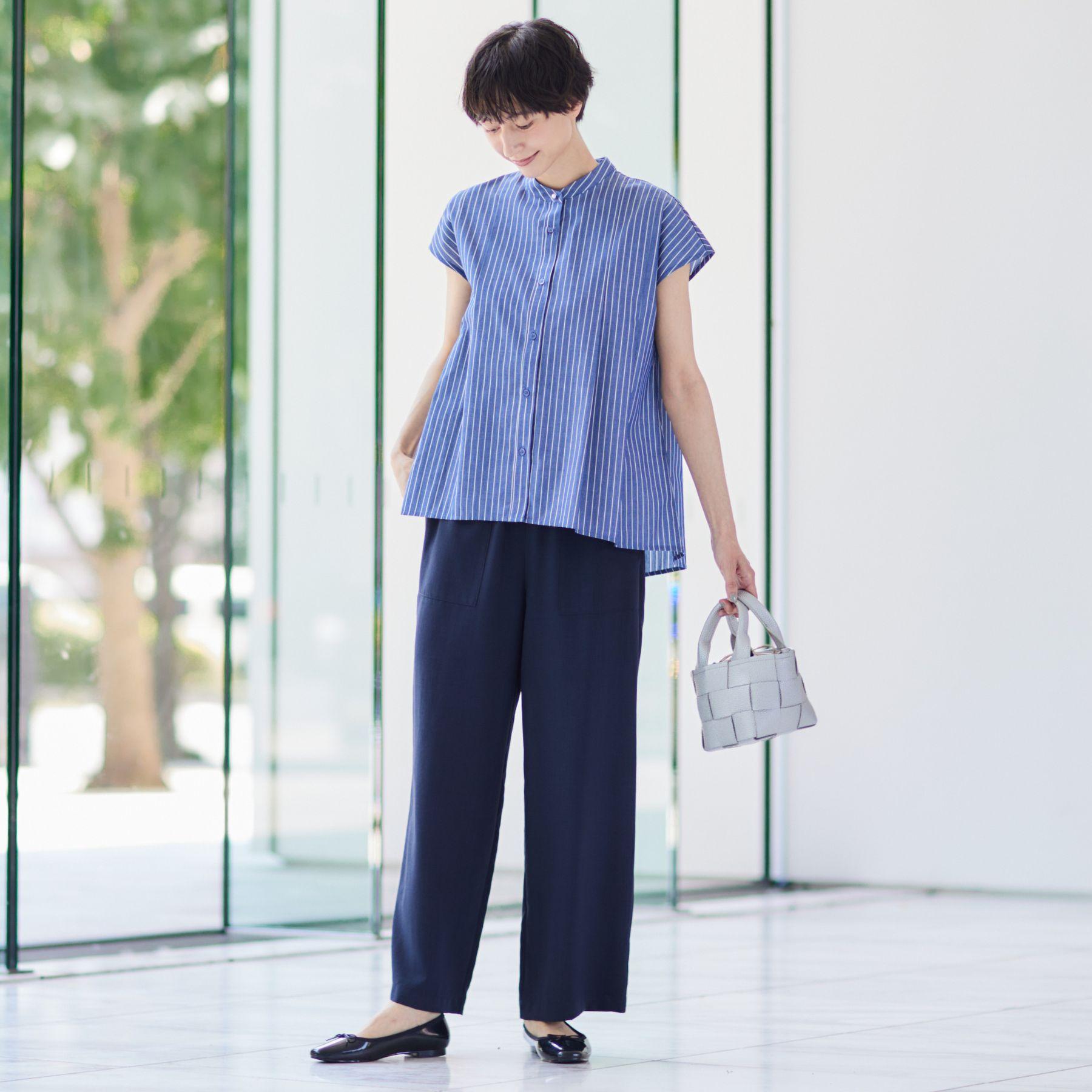 デッサン Dessin フレンチスリーブブラウス(XS~L) (ブルー(393)) ブルー(393)