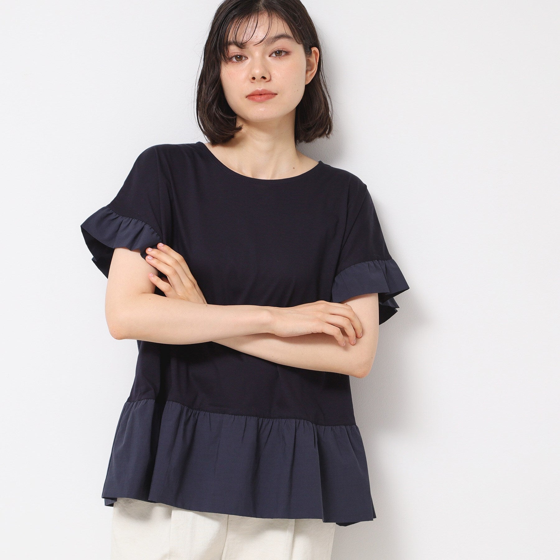 デッサン Dessin 切り替えカットソー (オリーブグリーン(026)) オリーブグリーン(026)