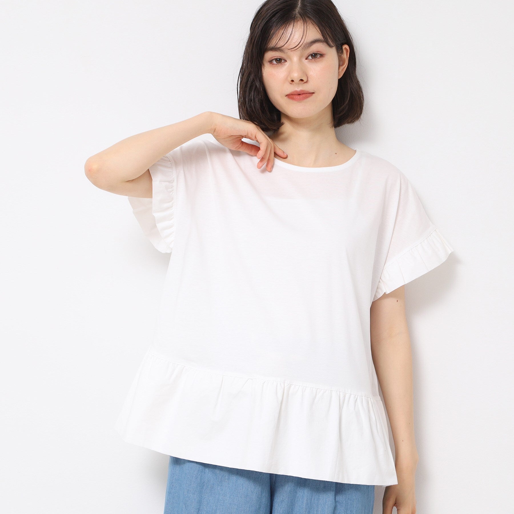 デッサン Dessin 切り替えカットソー (オリーブグリーン(026)) オリーブグリーン(026)