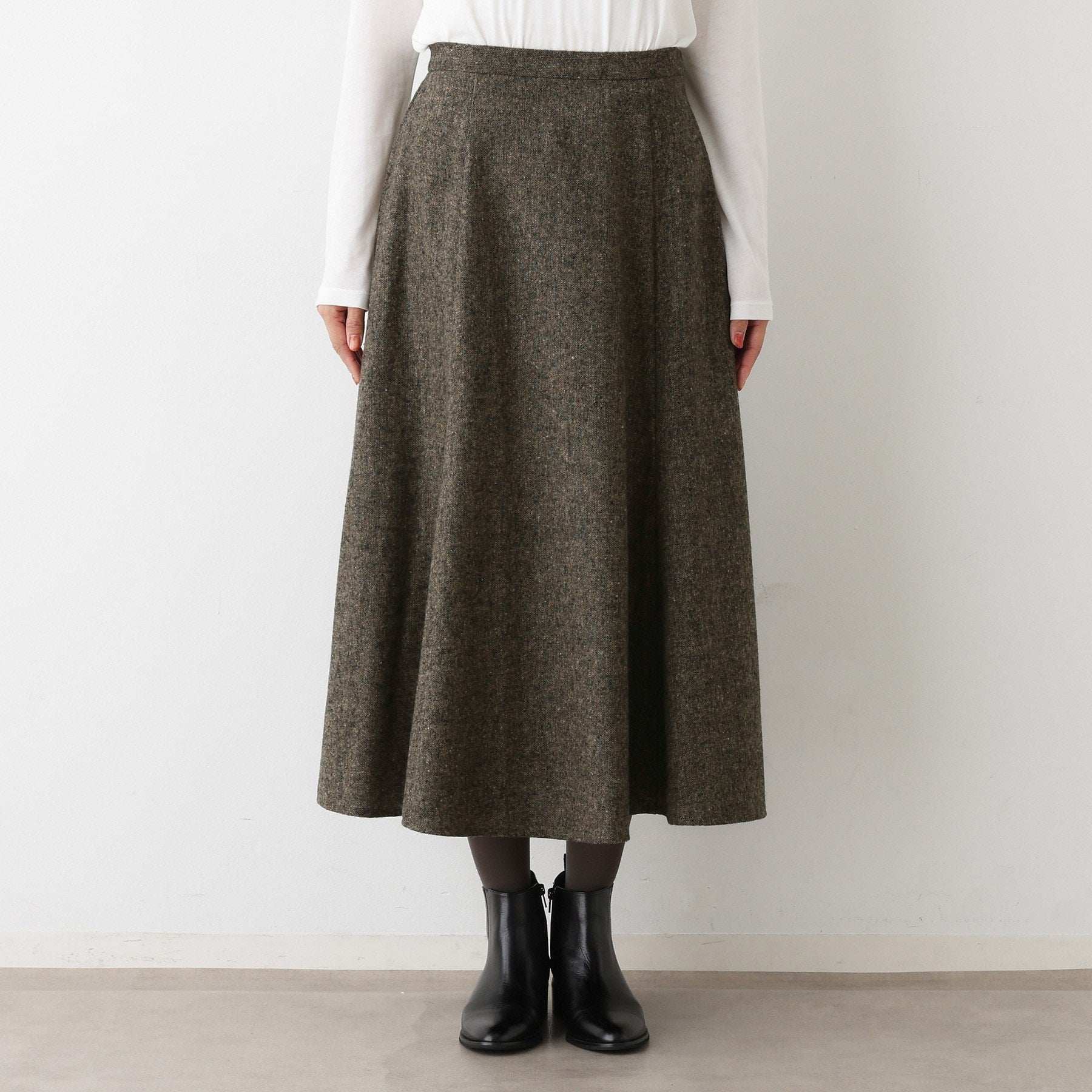 デッサン Dessin ツイードフレアスカート (ブラウン(544)) ブラウン(544)