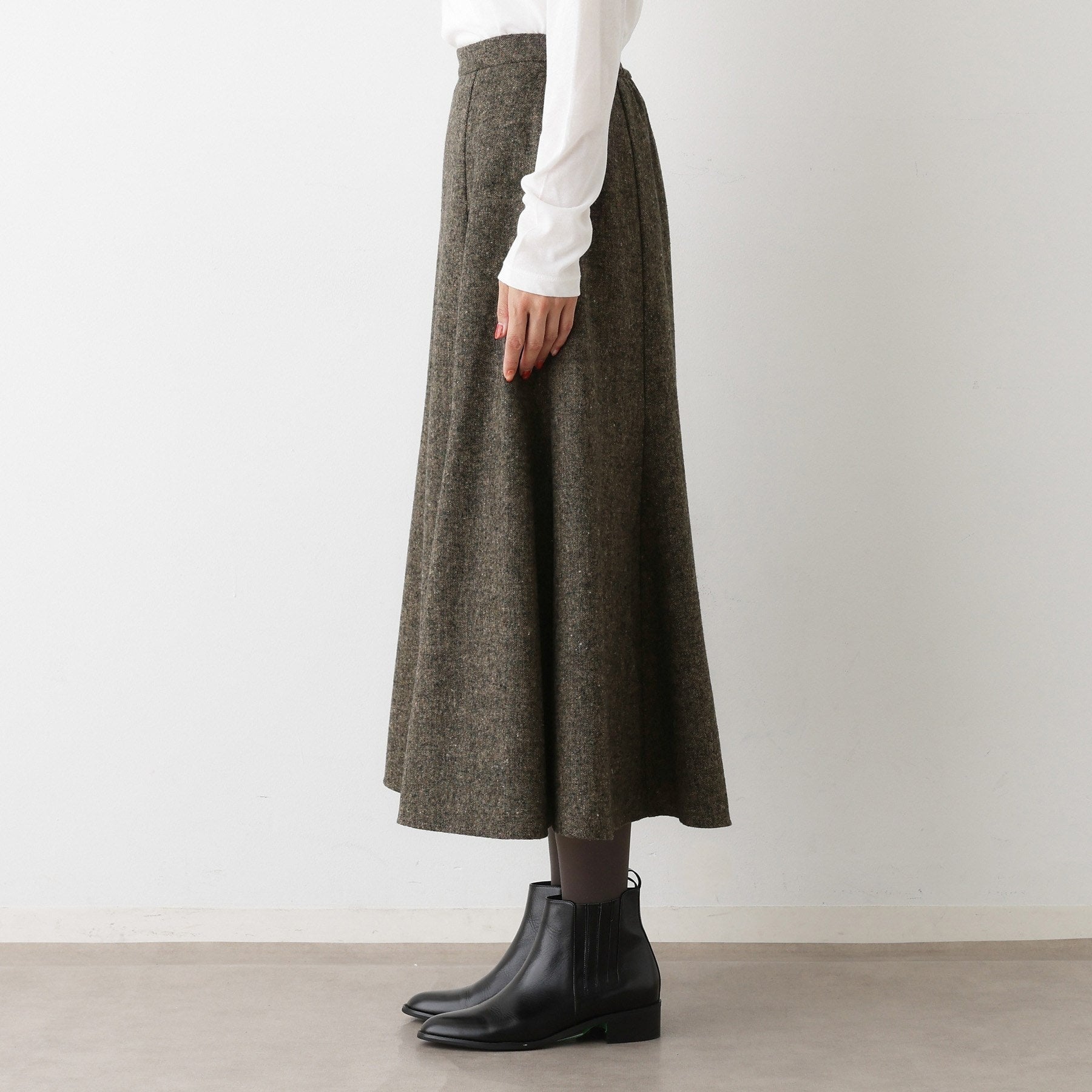 デッサン Dessin ツイードフレアスカート (ブラウン(544)) ブラウン(544)