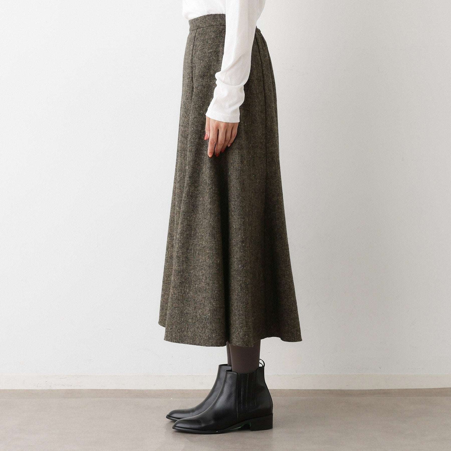 デッサン Dessin ツイードフレアスカート (ブラウン(544)) ブラウン(544)