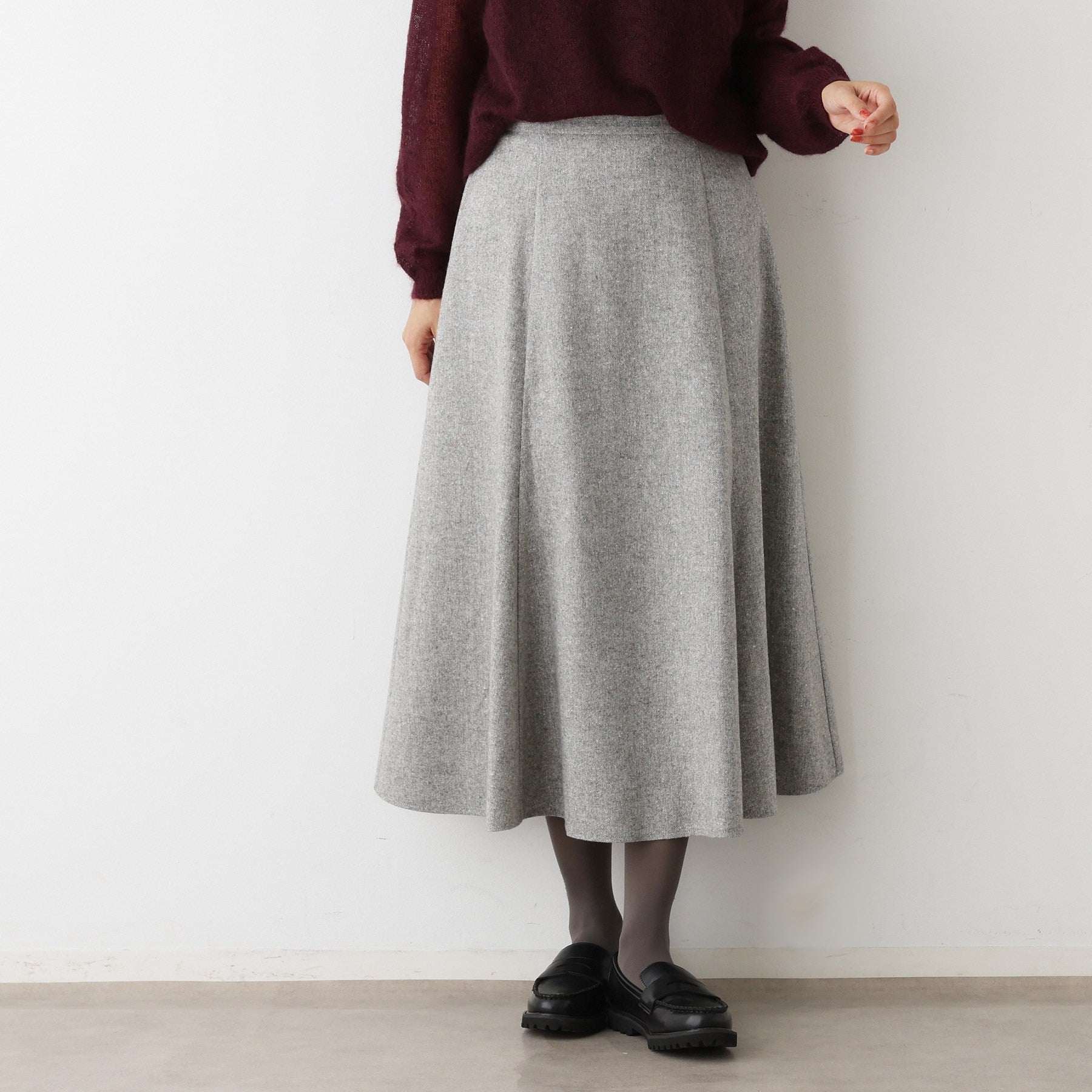 デッサン Dessin ツイードフレアスカート (グレー(512)) グレー(512)