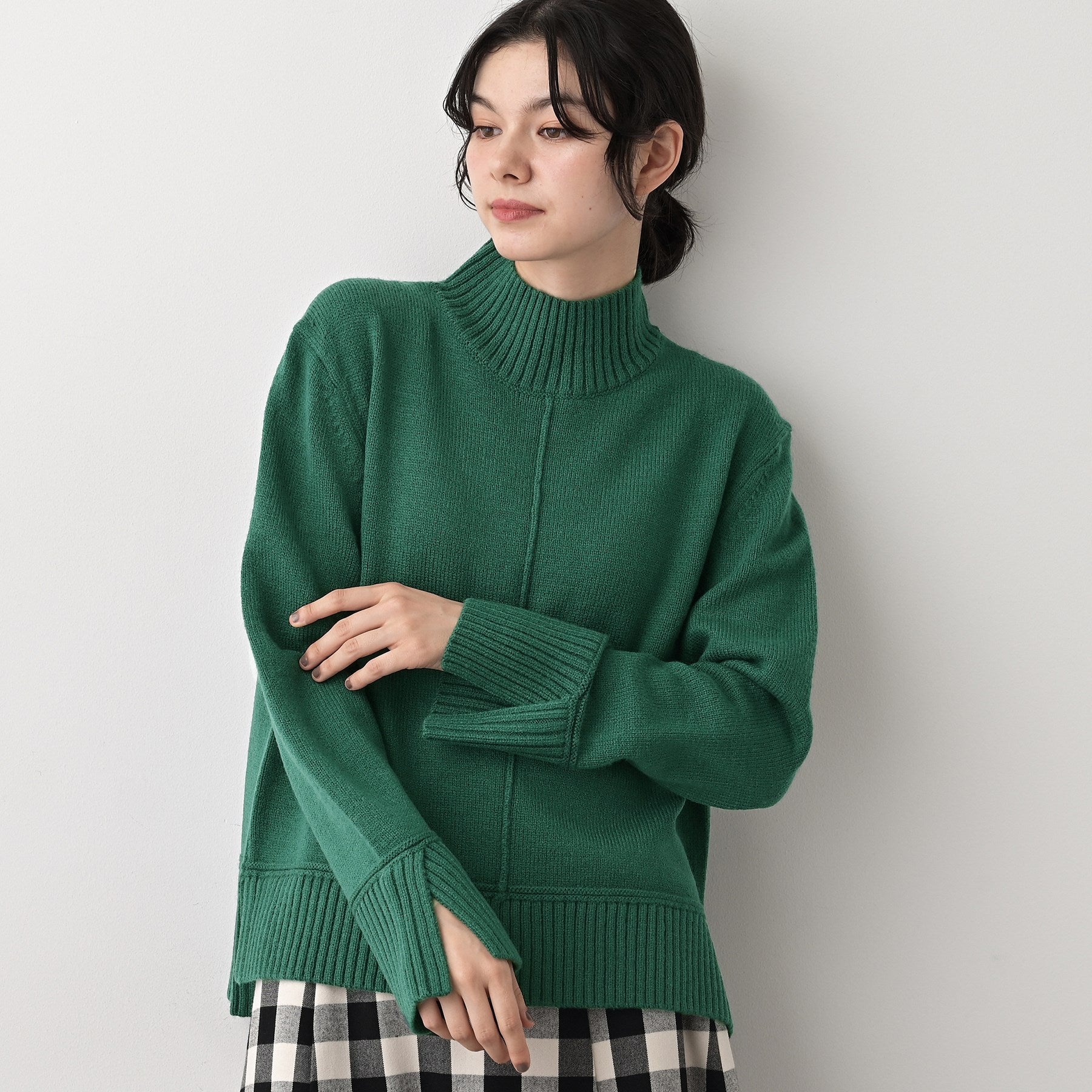 デッサン Dessin ハイネックニット (レッド(063)) レッド(063)