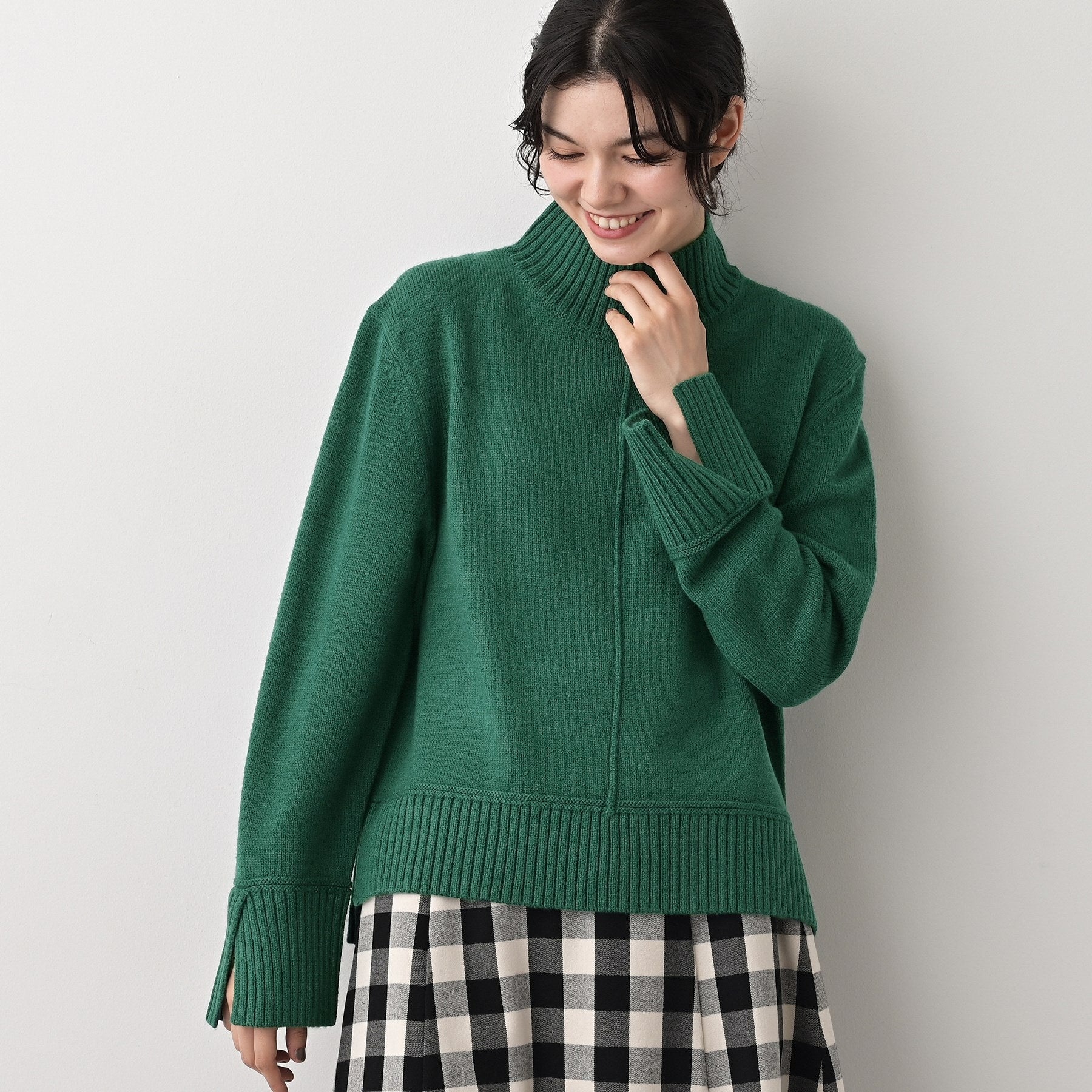 デッサン Dessin ハイネックニット (レッド(063)) レッド(063)