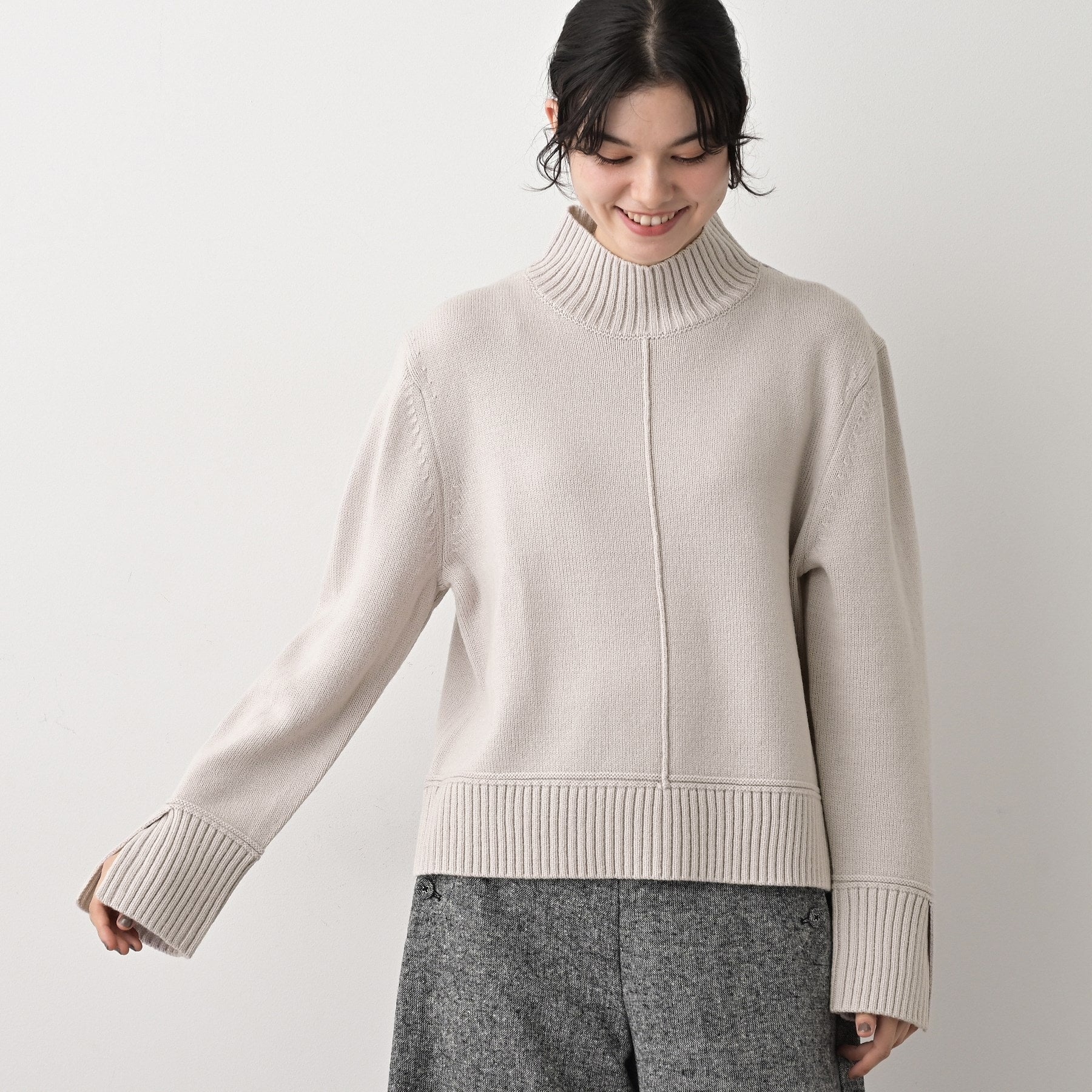 デッサン Dessin ハイネックニット (レッド(063)) レッド(063)