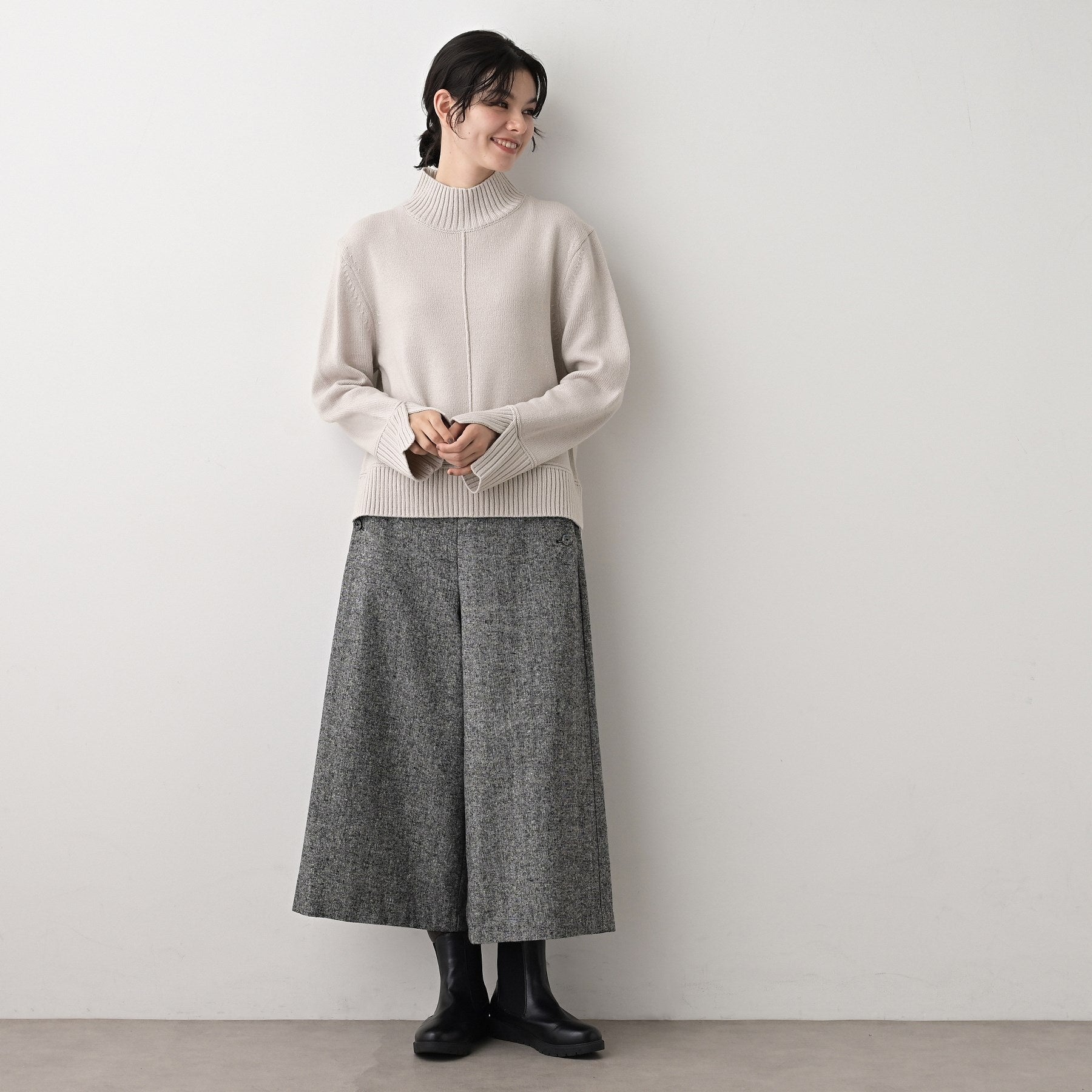 デッサン Dessin ハイネックニット (レッド(063)) レッド(063)