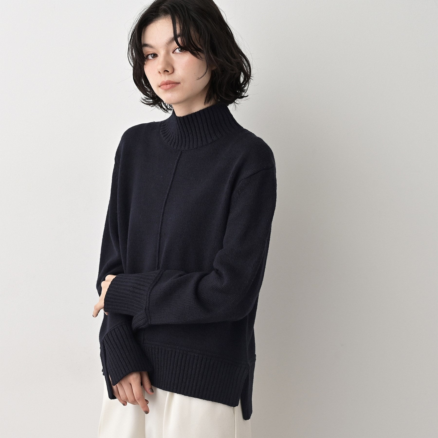 デッサン Dessin ハイネックニット (レッド(063)) レッド(063)